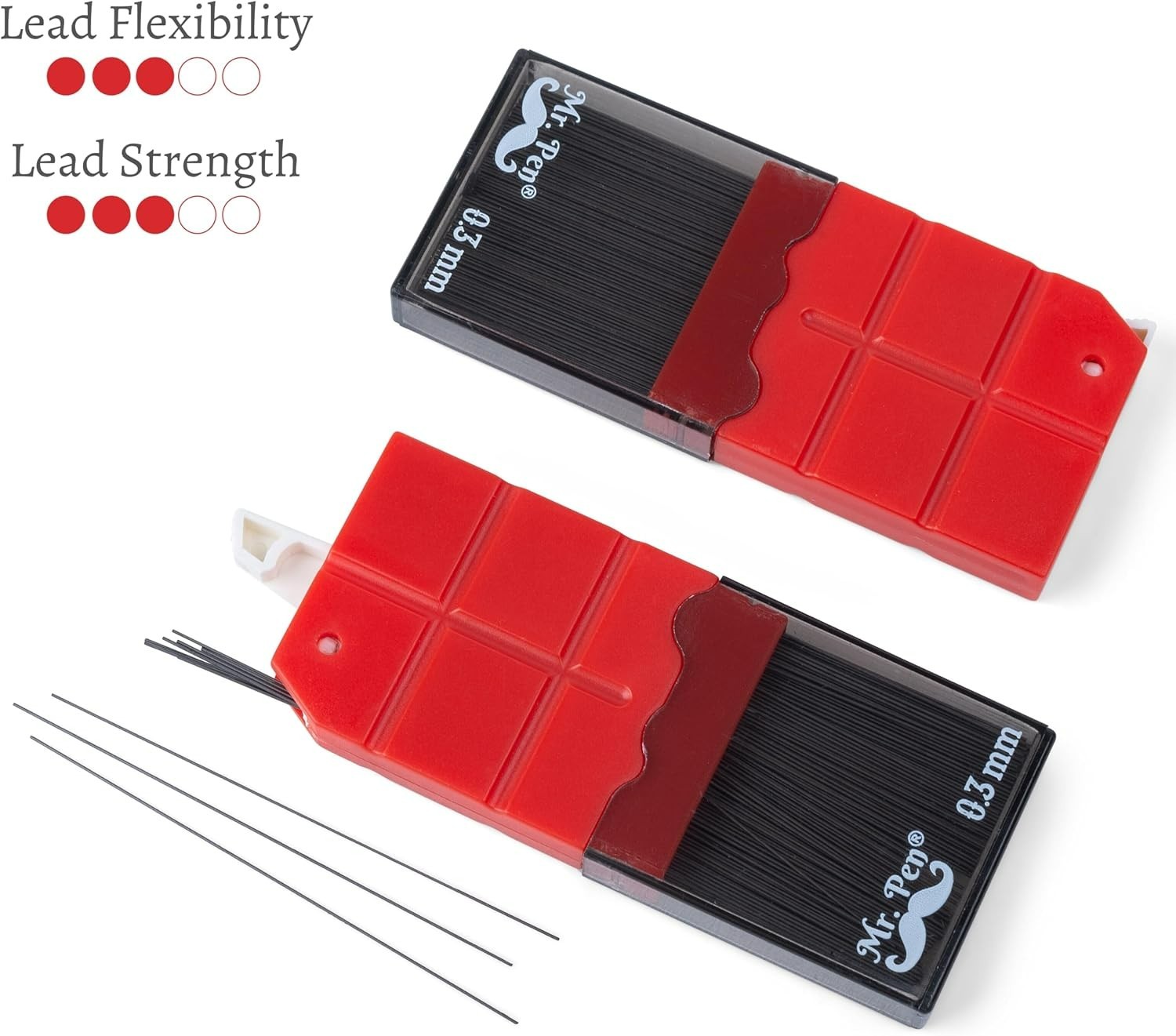 Durable 800-Piece 0.3 mm HB Graphite Lead for Precision Sketching & Writing