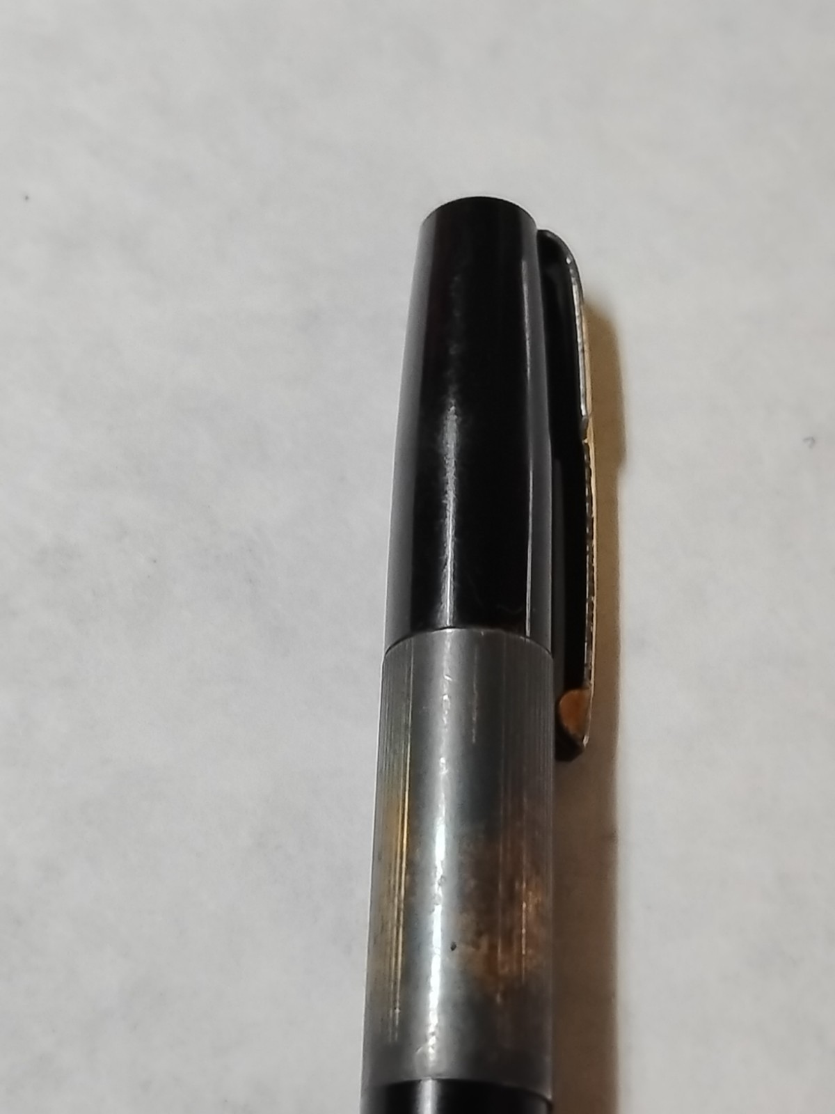 VTG Waterman Mechanical Pencil Black & Gold Parts Only Mid-Century USA #Q6