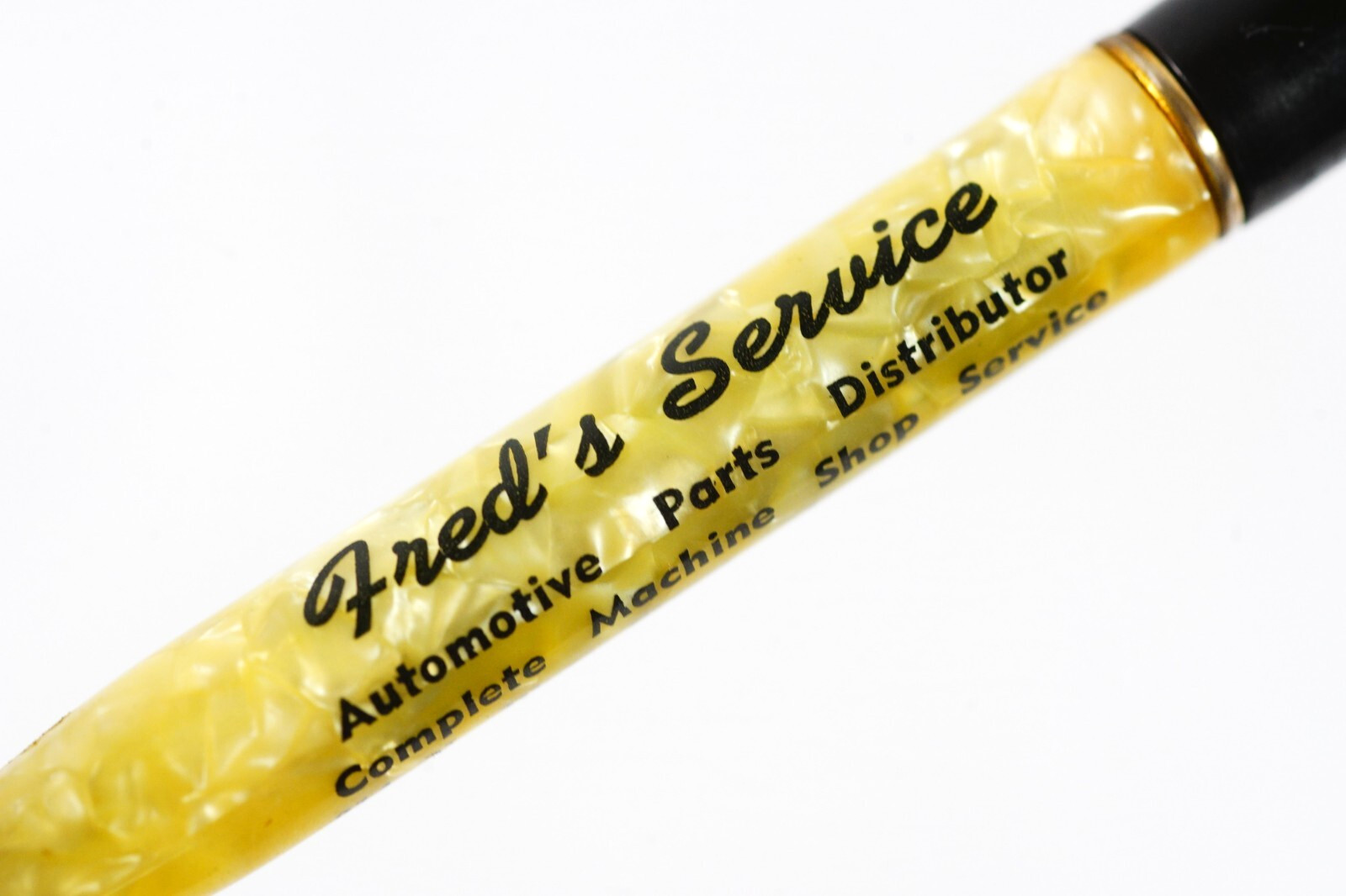 Fred’s Automotive Service Pontiac Illinois Celluloid Advertising Ritepoint 1940s