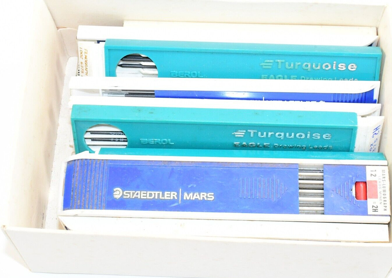 Mix Lot VINTAGE Turquoise Eagle Staedtler Mars Drawing Drafting Leads