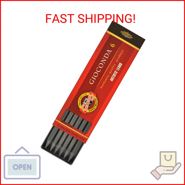 Koh-I-Noor 6 Gioconda 5.6 mm Graphite Leads. 4865/2B
