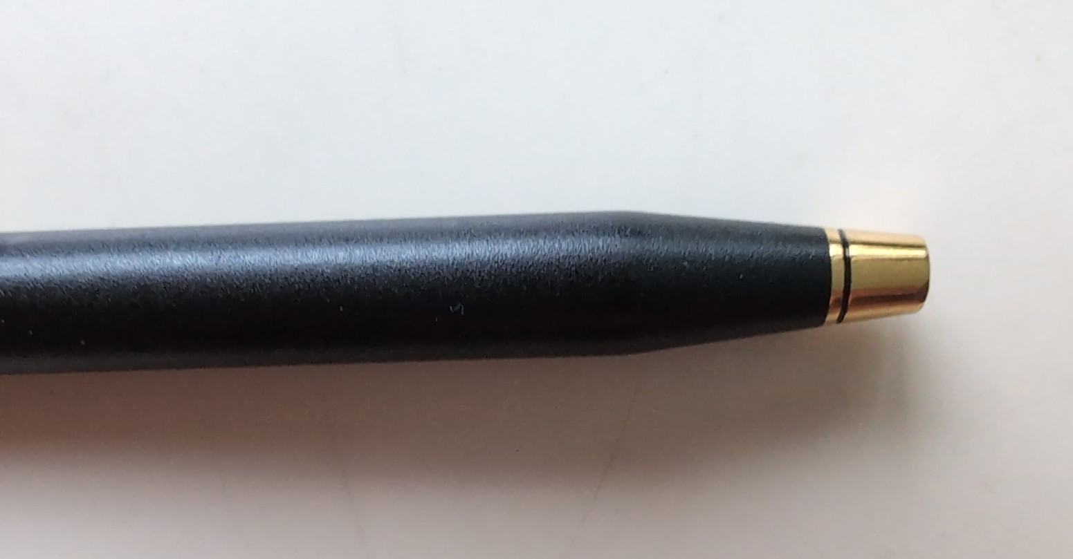 Vtg CROSS Matte Black Mechanical Pencil w/ Gold Design & Eraser