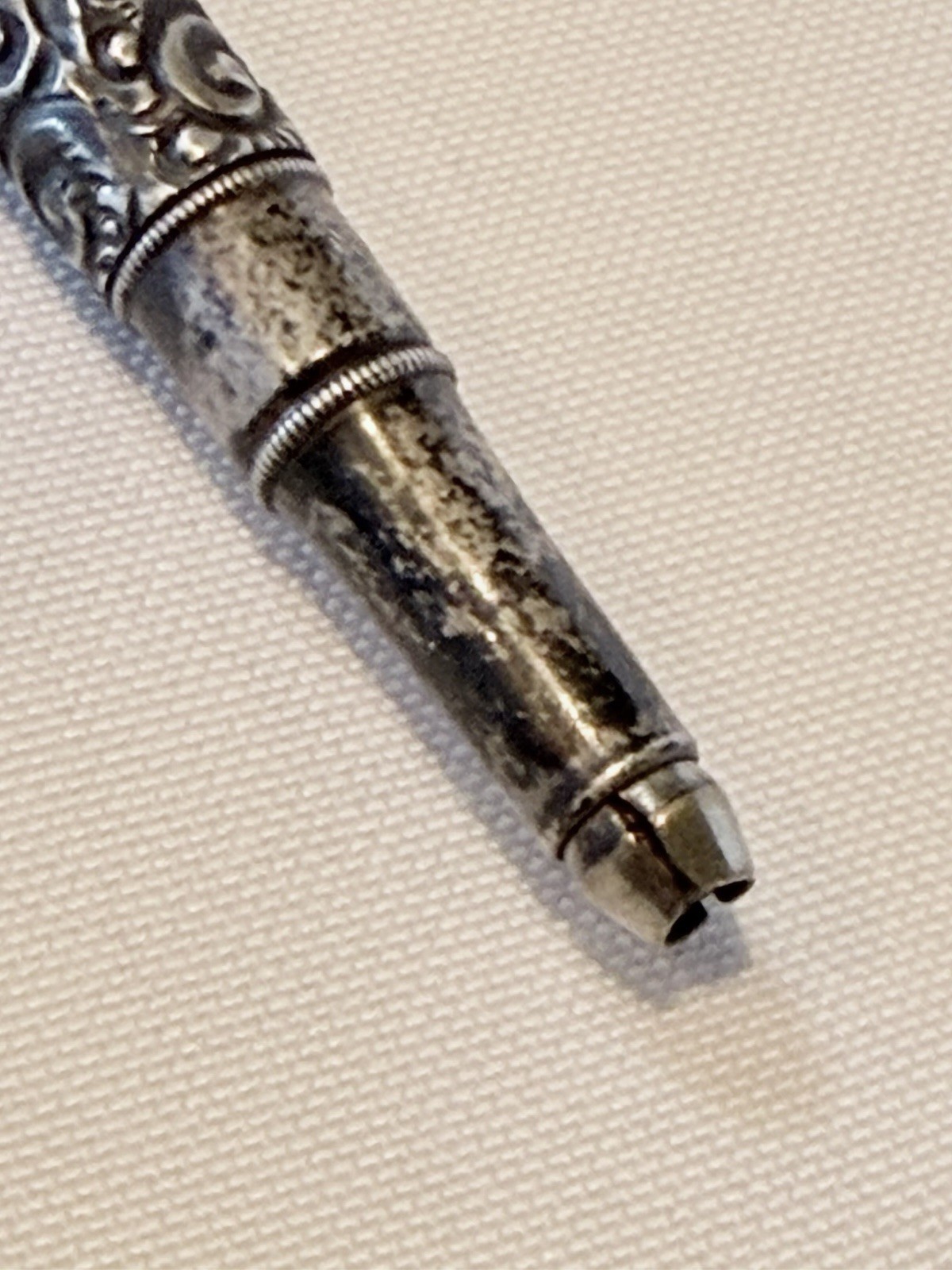 Antique Sterling Silver Ornate Mechanical Pencil 1800’s Filigree Detailed – NICE