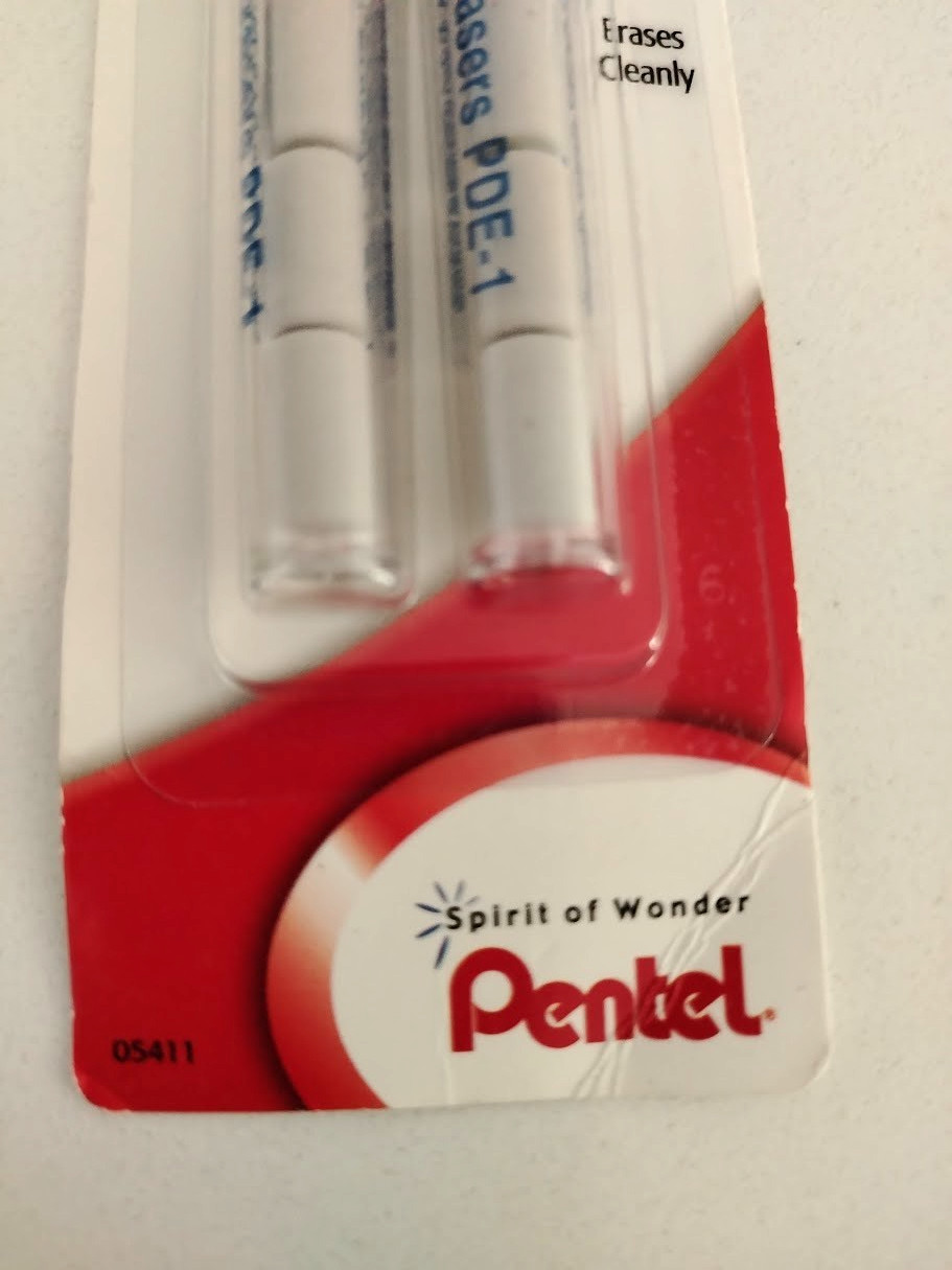 Pentel Refill Eraser for Mechanical Pencils White 4 Tubes 5 Erasers per Tube