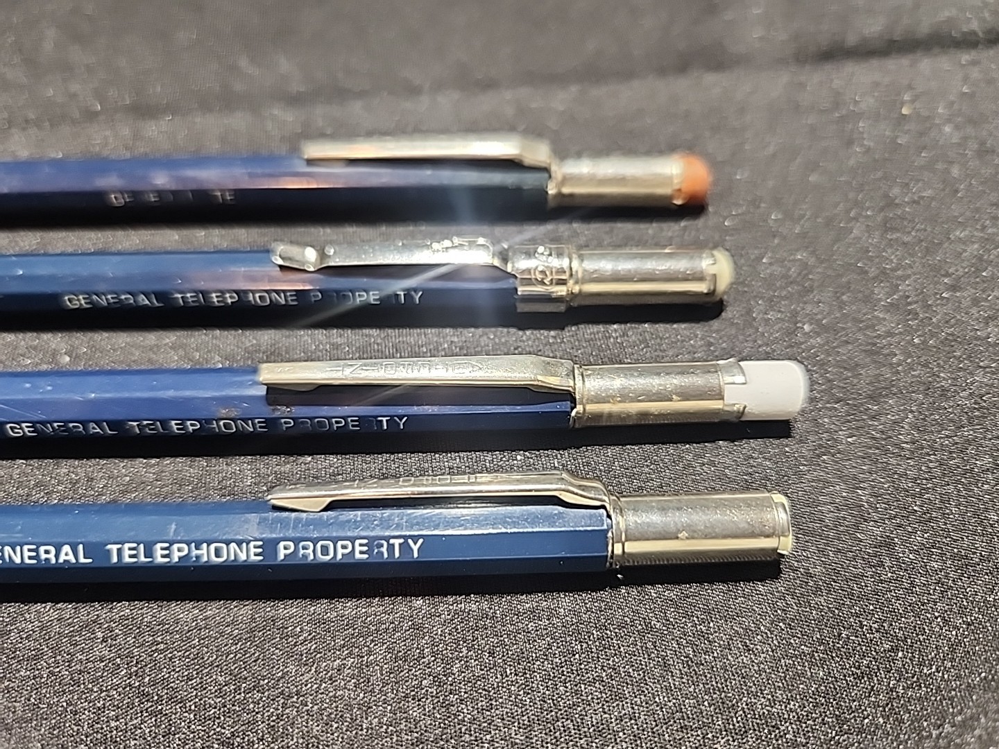General Telephone Co Mechanical Pencils Set Of 4 With Extra Lead And Eraser…