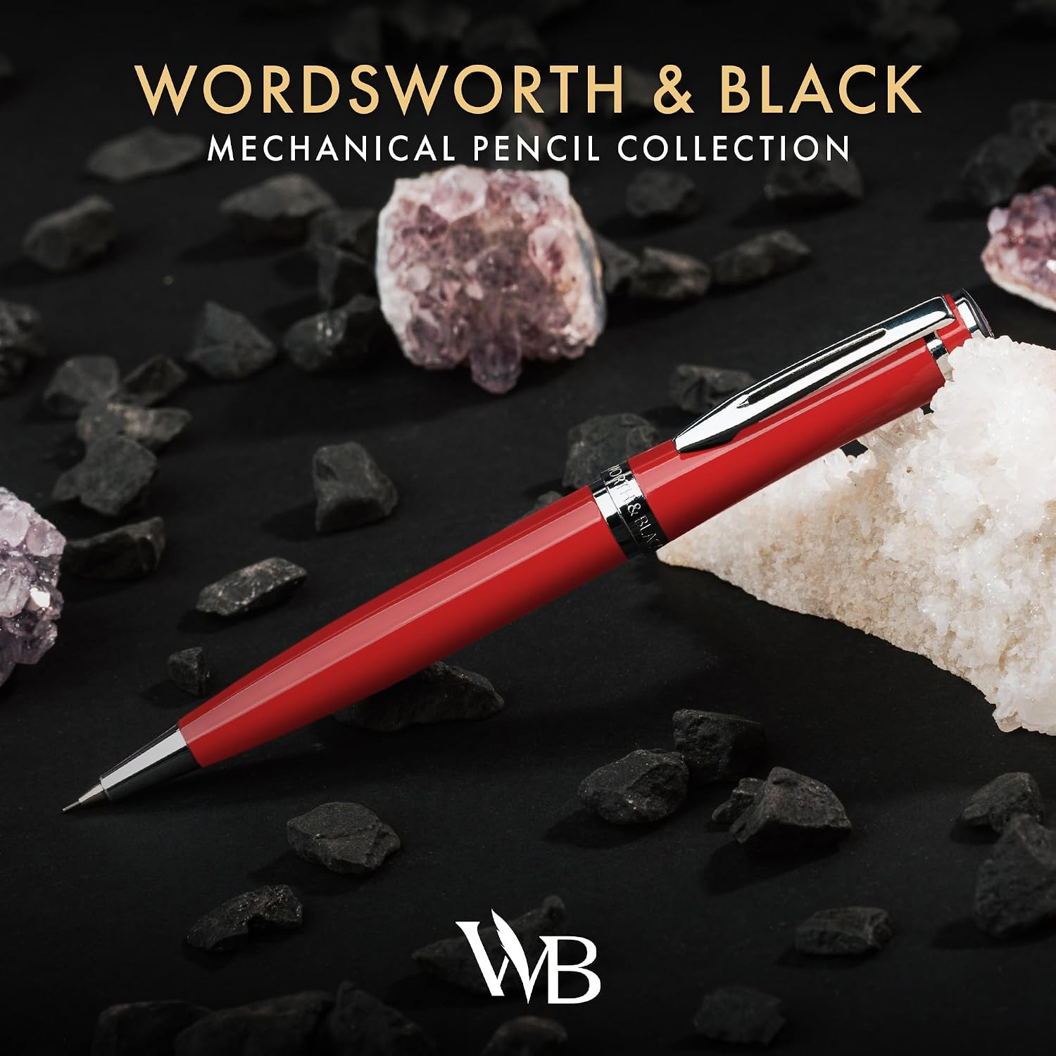 Wordsworth and Black Mechanical Pencil Graphite Lead- Stunning Luxury Metal Penc
