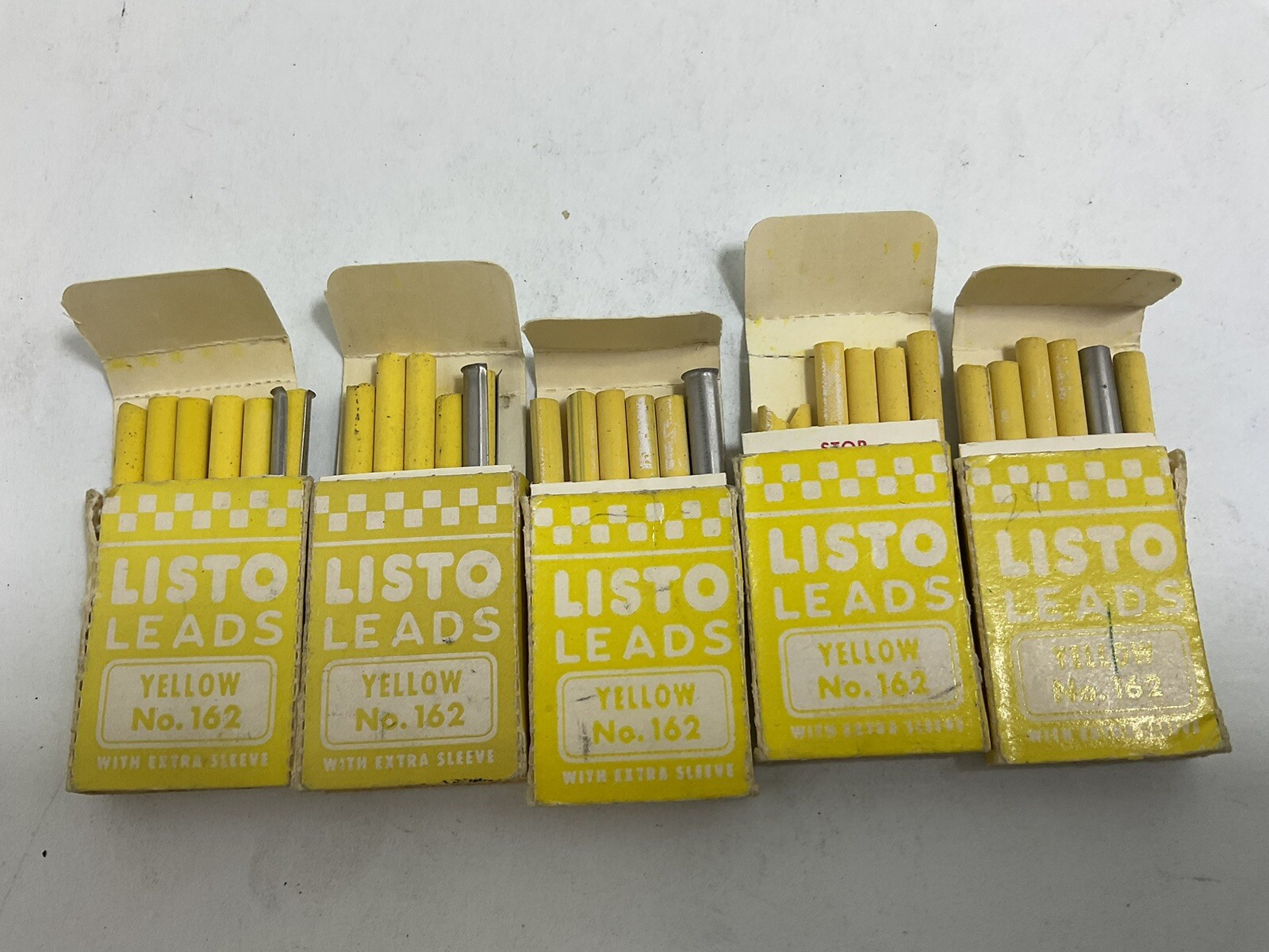 Listo Yellow Leads No 162 Vintage Lot Of 5 FoundArtShopCom
