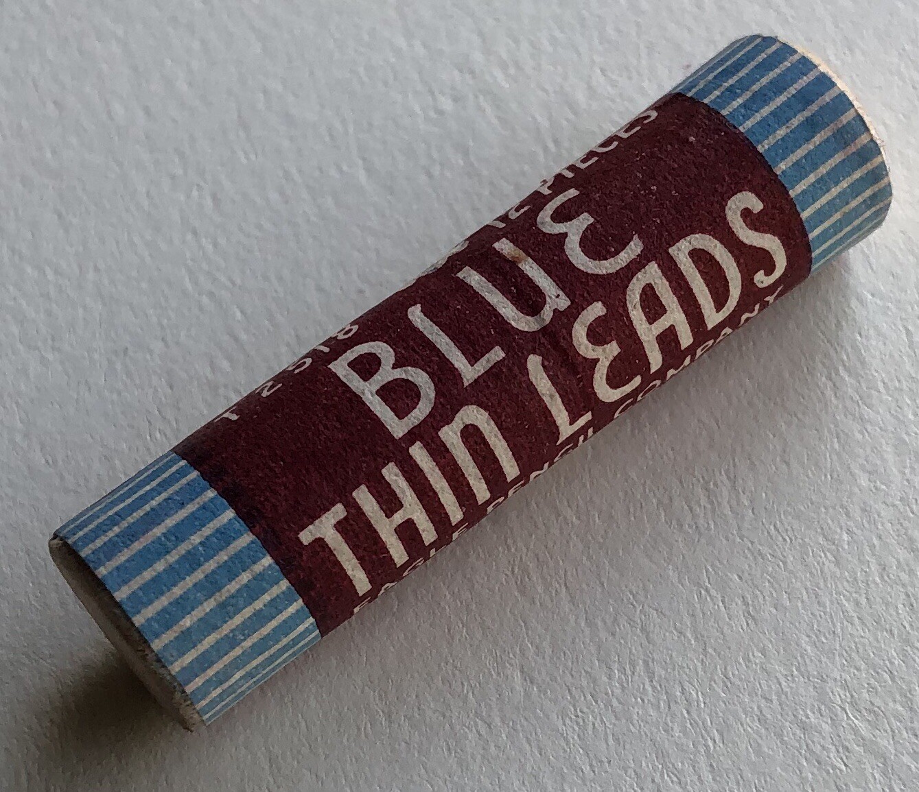 Vintage EAGLE Mechnical Pencil Lead BLUE 1.18mm NOS Wood Tube 12pk USA