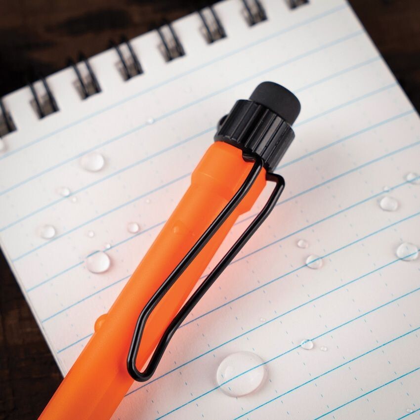 Rite In The Rain Precision Twist Pencil Orange Pocket Clip Eraser Medium Lead