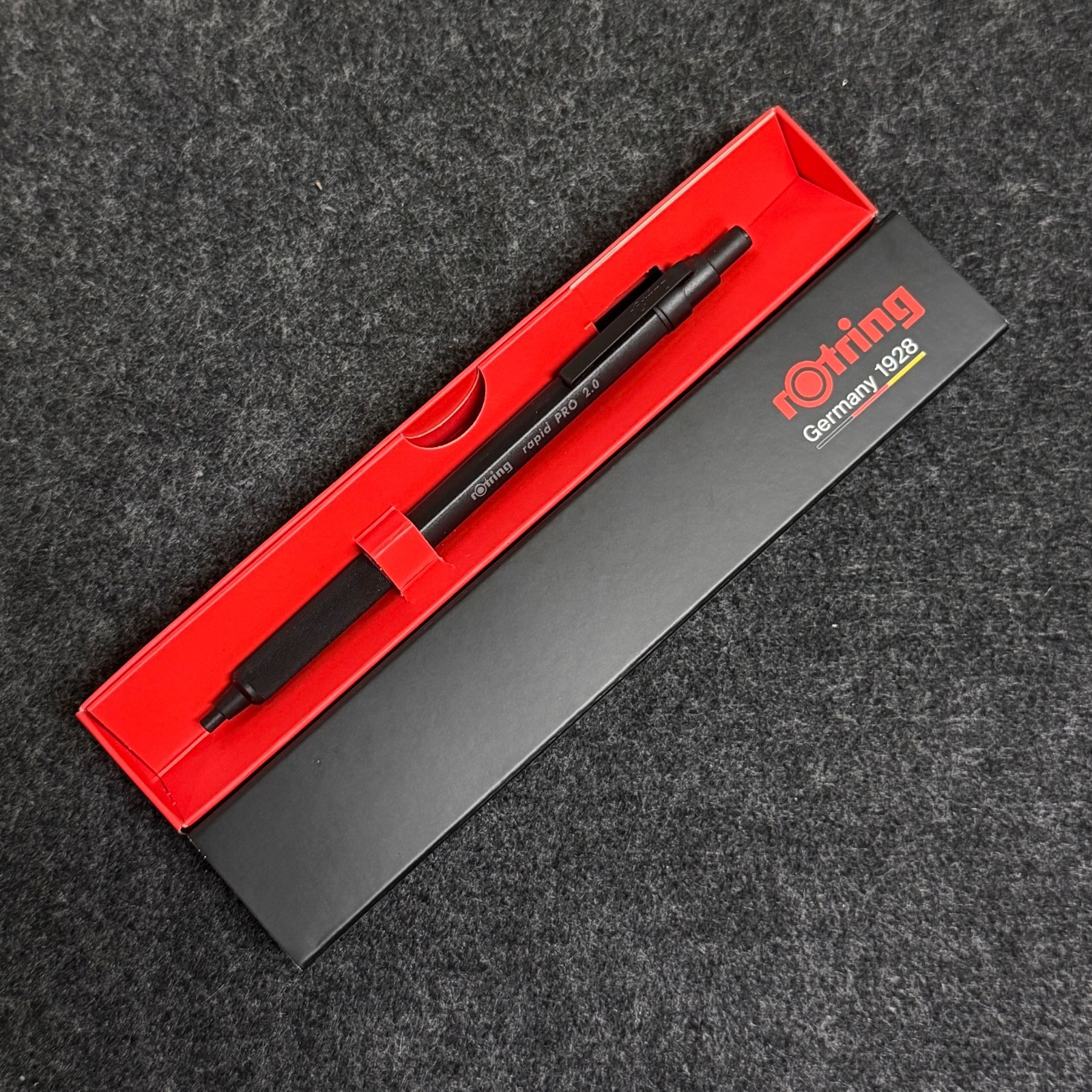 rOtring rapid PRO 2.0mm Mechanical Pencil Matte Black Lead Holder BNIB