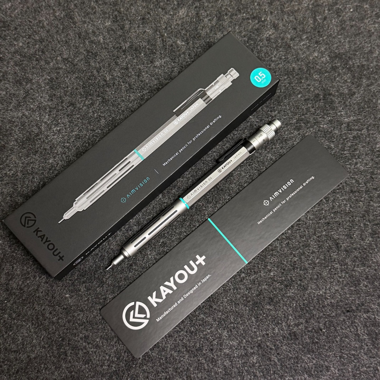 KAYOU+ AimVision Standard 0.5mm Gunmetal Silver Mechanical Pencil Used