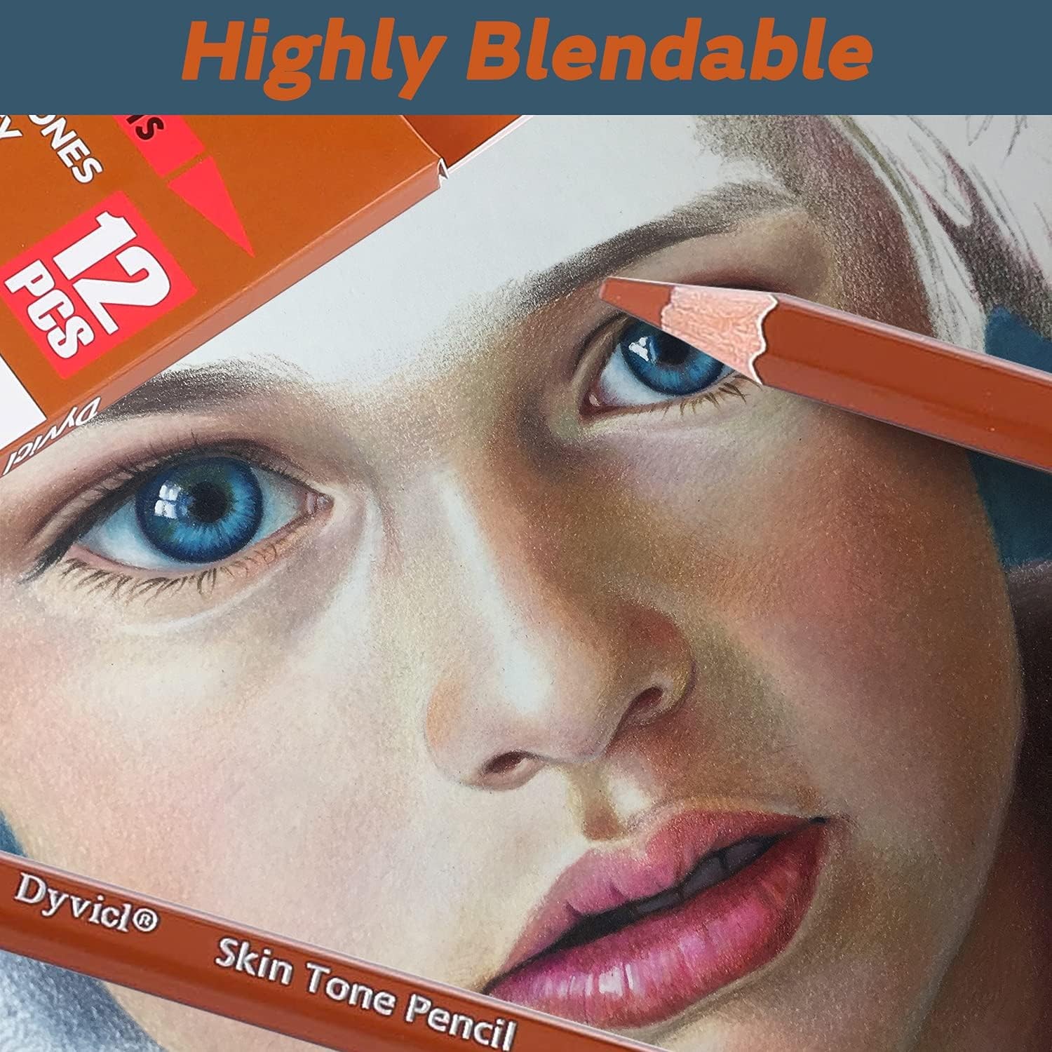 Dyvicl Skin Tone Colored Pencils for Adult 1 Count (Pack of 12), Assorted