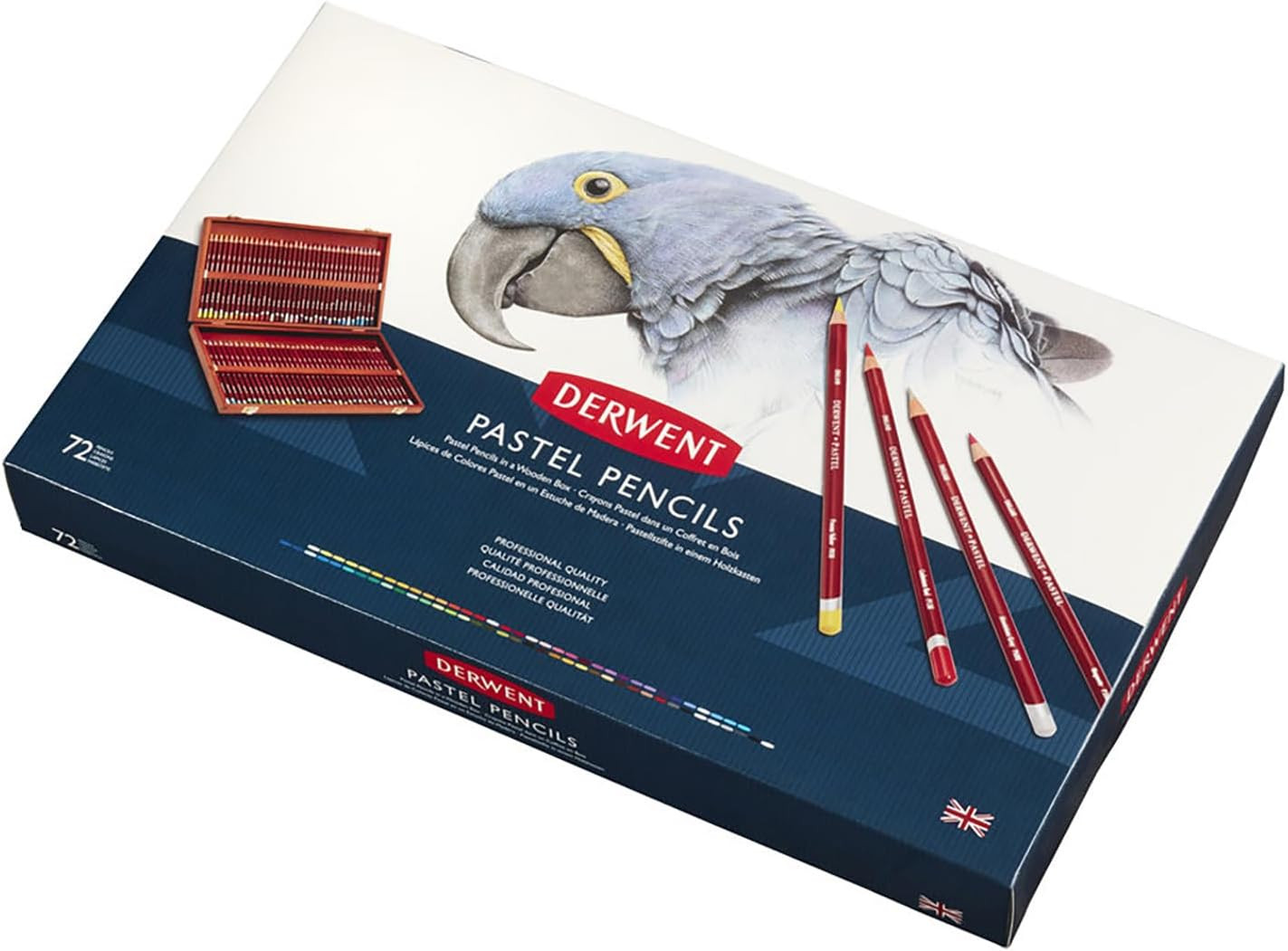 Pastel Pencils, Wooden Box, Assorted Colors, 72 Pencils per Box (2300343)