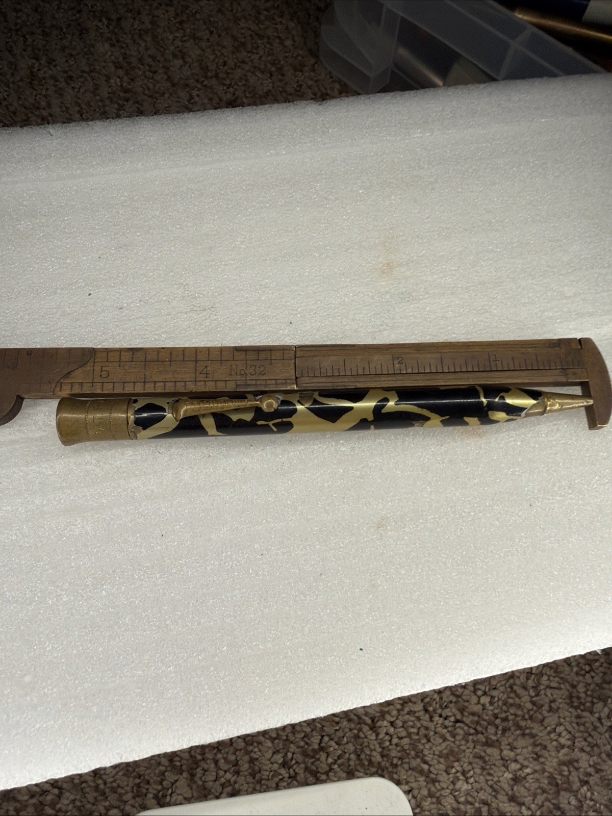 Old Eagle Pencil Co. Black & Gold Marbled Finish Mechanical Pencil