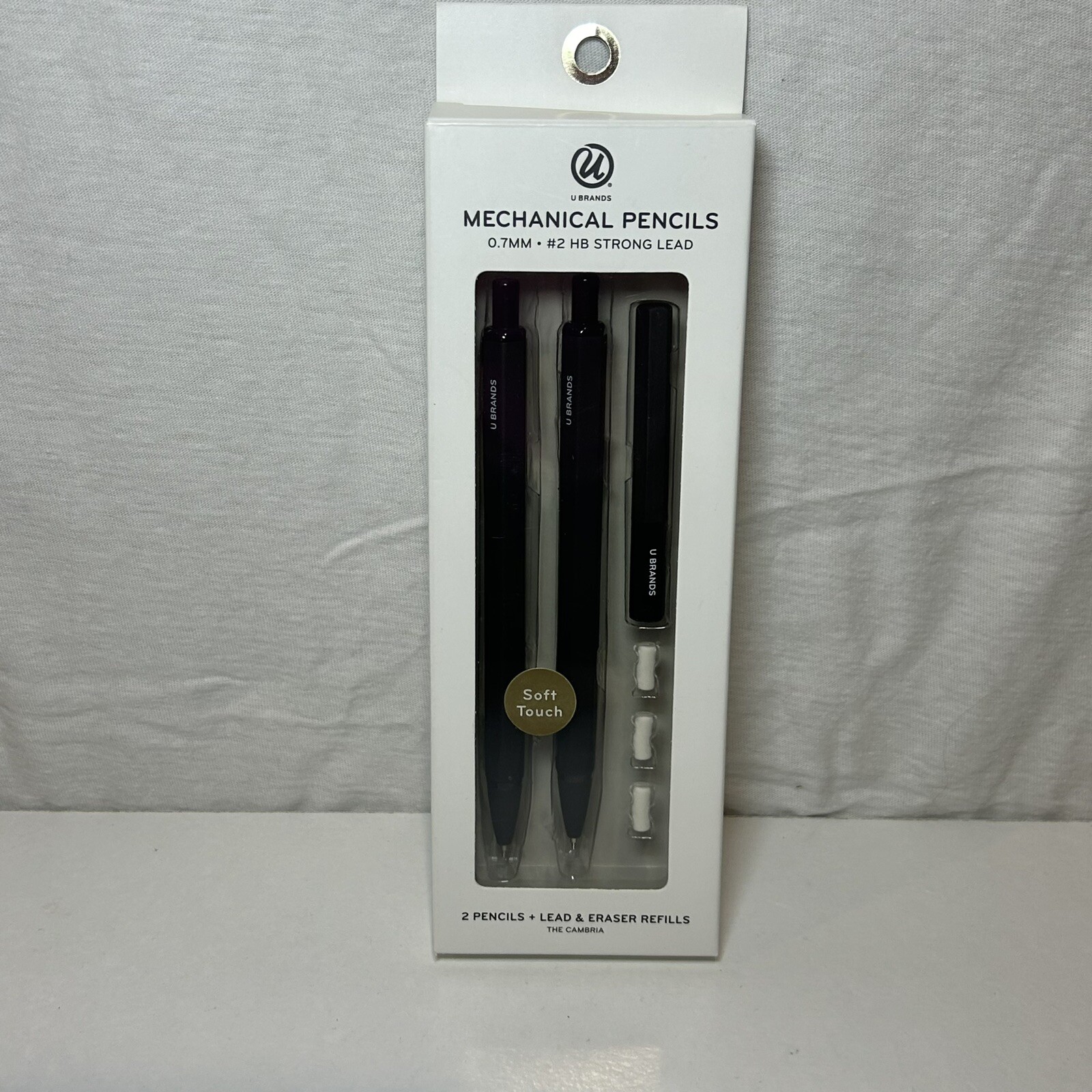 U Brands Mechanical Pencils Set 2 Pack 0.7MM Cambria w/Refills #2 Strong Lead