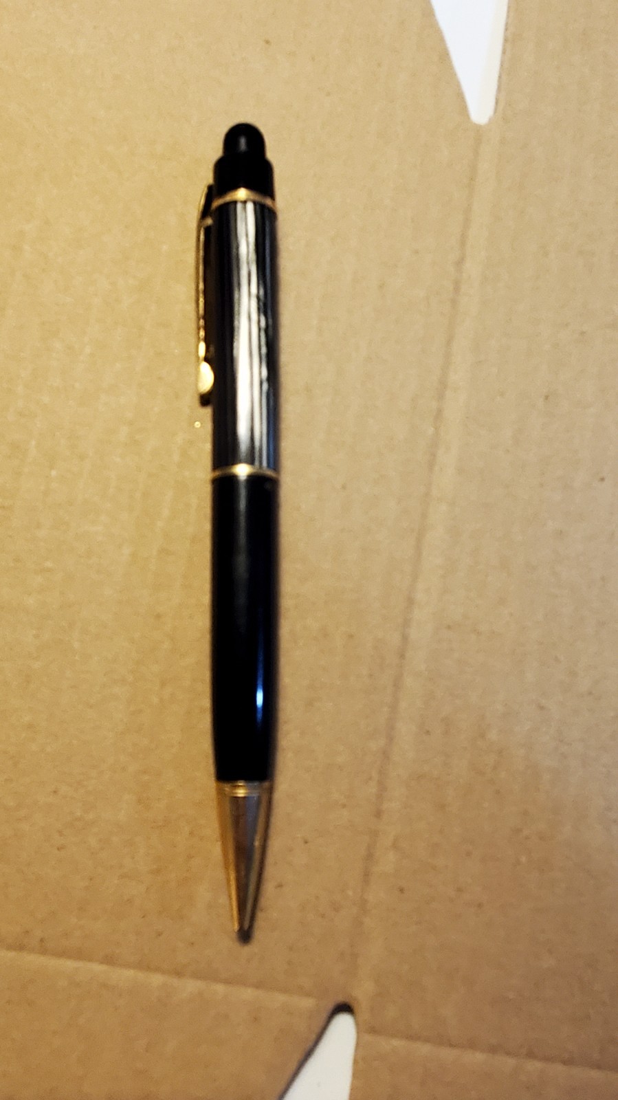 VTG Eversharp Skyline Blk w/Grn Stripe 4-1/2″ Pencil (EV-1)