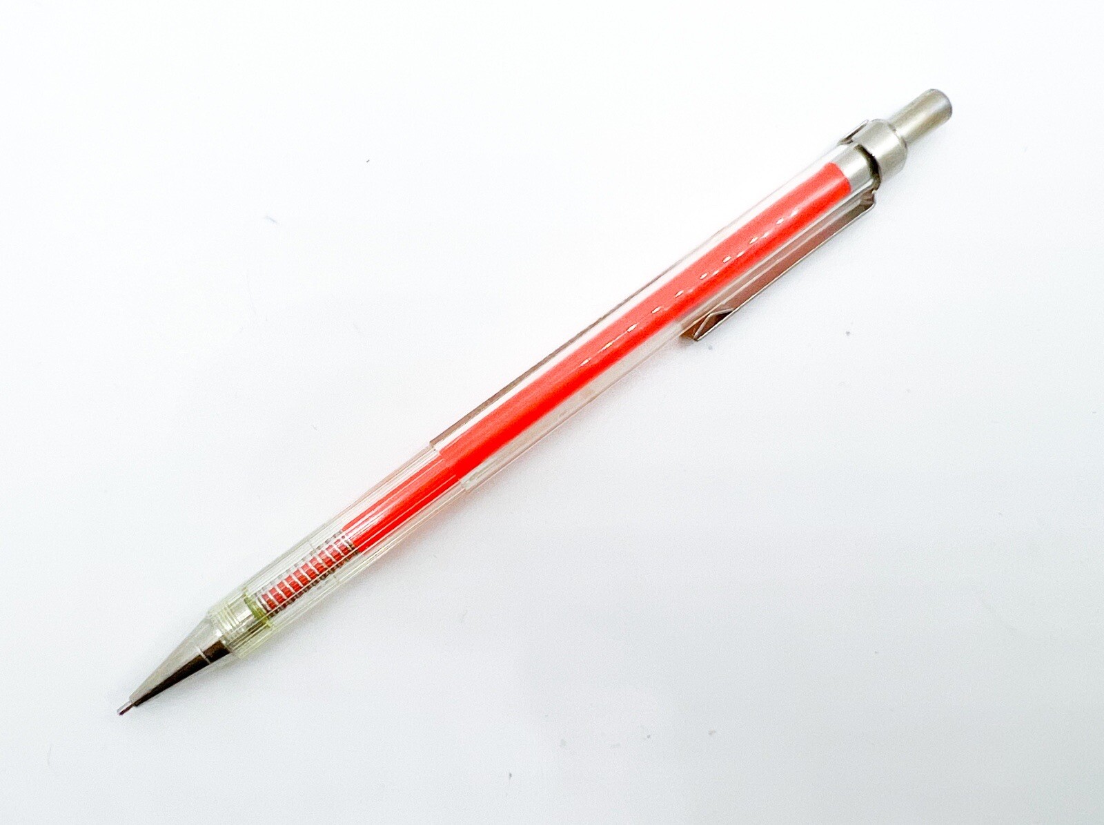 NOS A W Faber Castell TK Fine 9755 Mechanical Pencil Sliding Orange Translucent