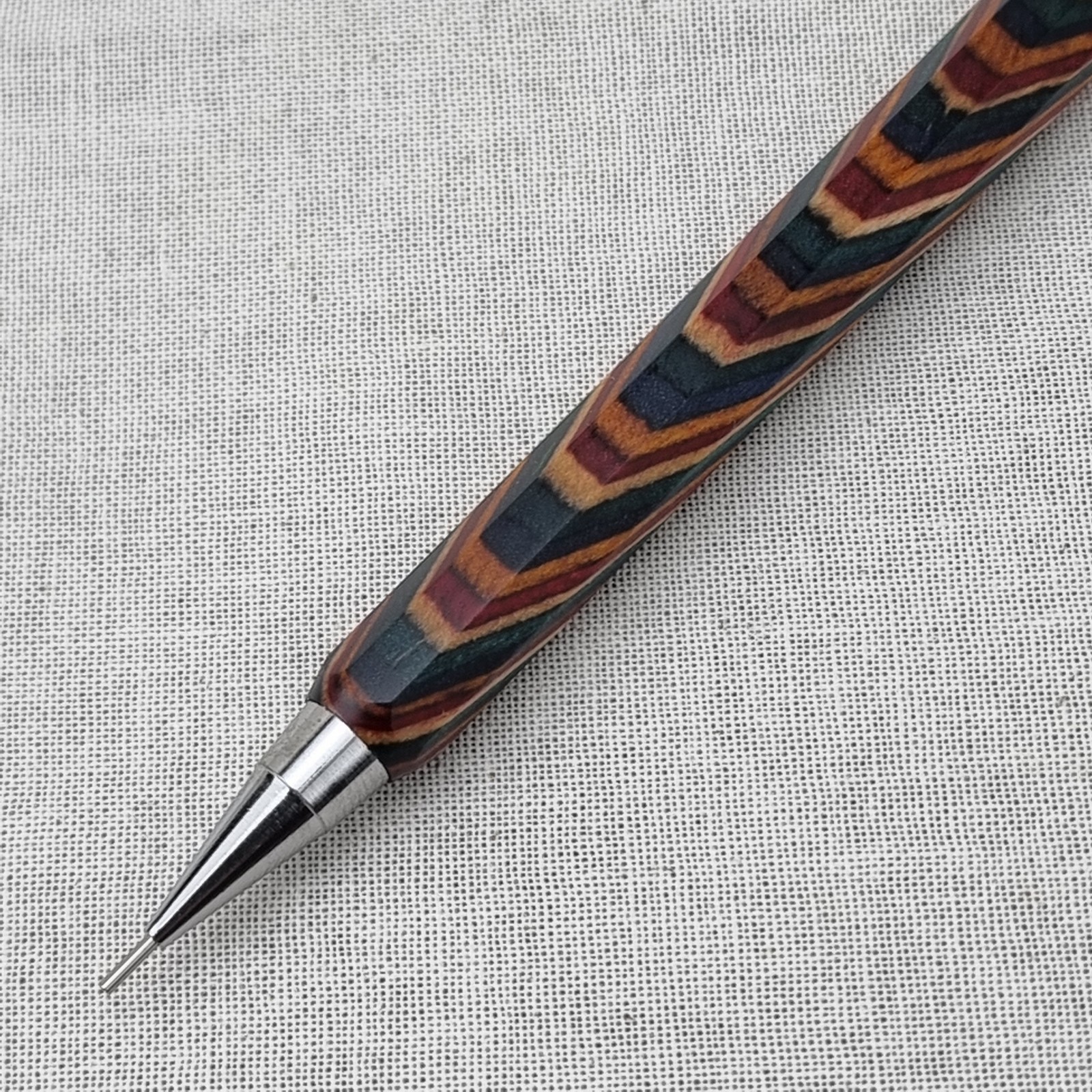 Hand Crafted Pentel P-205(0.5mm) Mechanical Pencil with Octagonal Wood Barrel