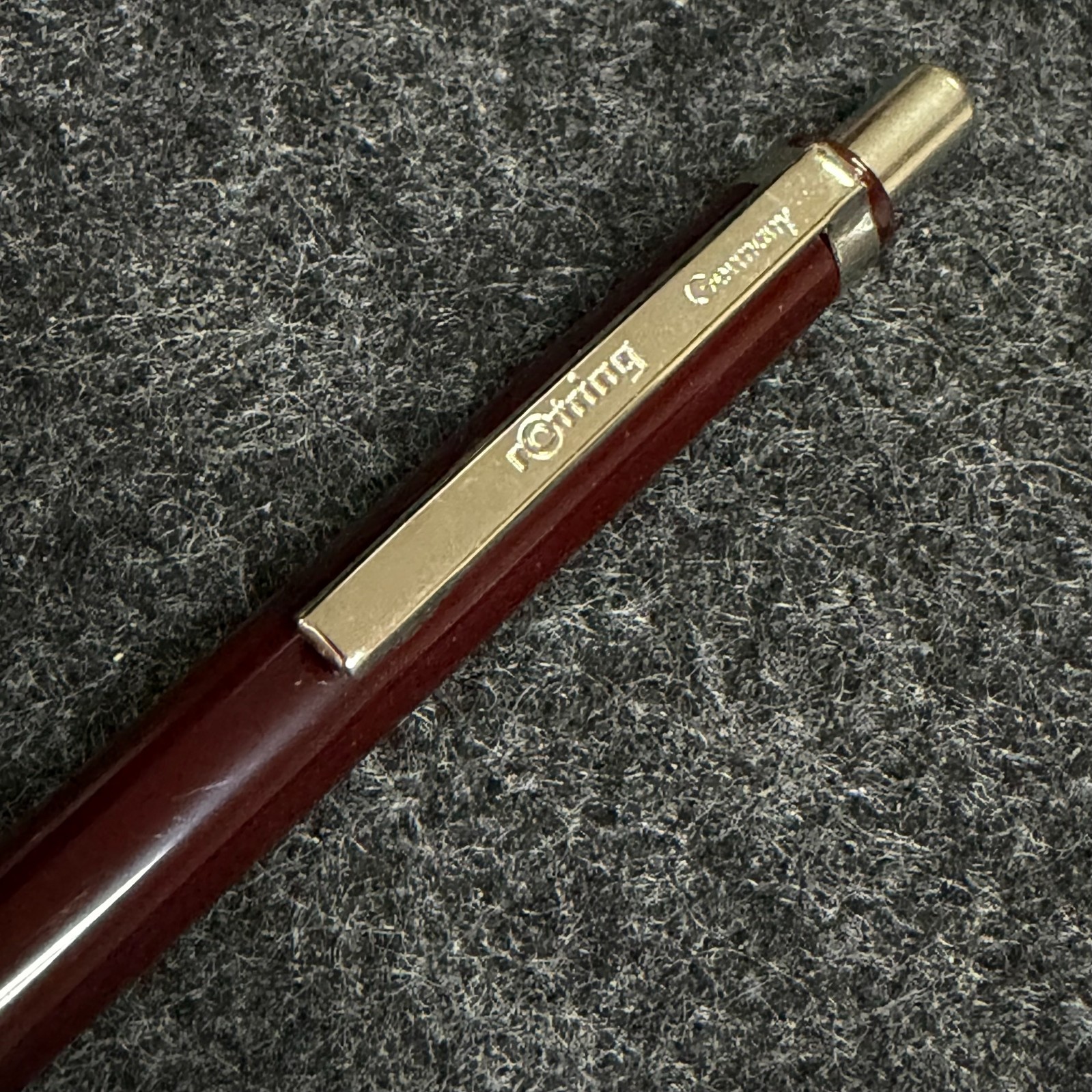 Vintage rOtring T 0.5mm Burgundy Mechanical Pencil Germany NOS