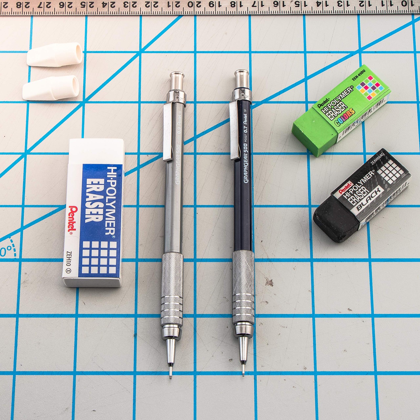 Pentel Technical Drafting Pencil Light Grey 0.7mm Refillable Industrial Design