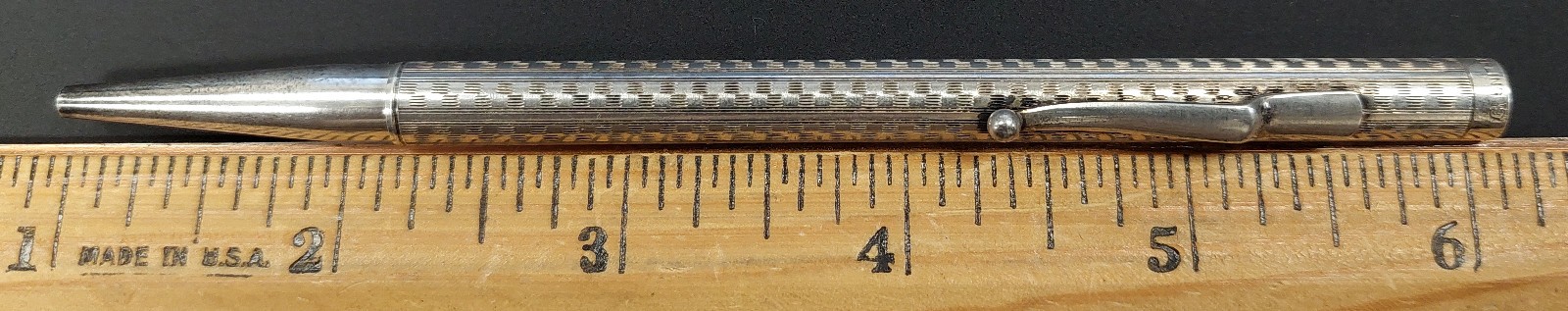 Edward Todd & Co. Sterling Silver 5″ pencil with 3 vintage refills! Works!
