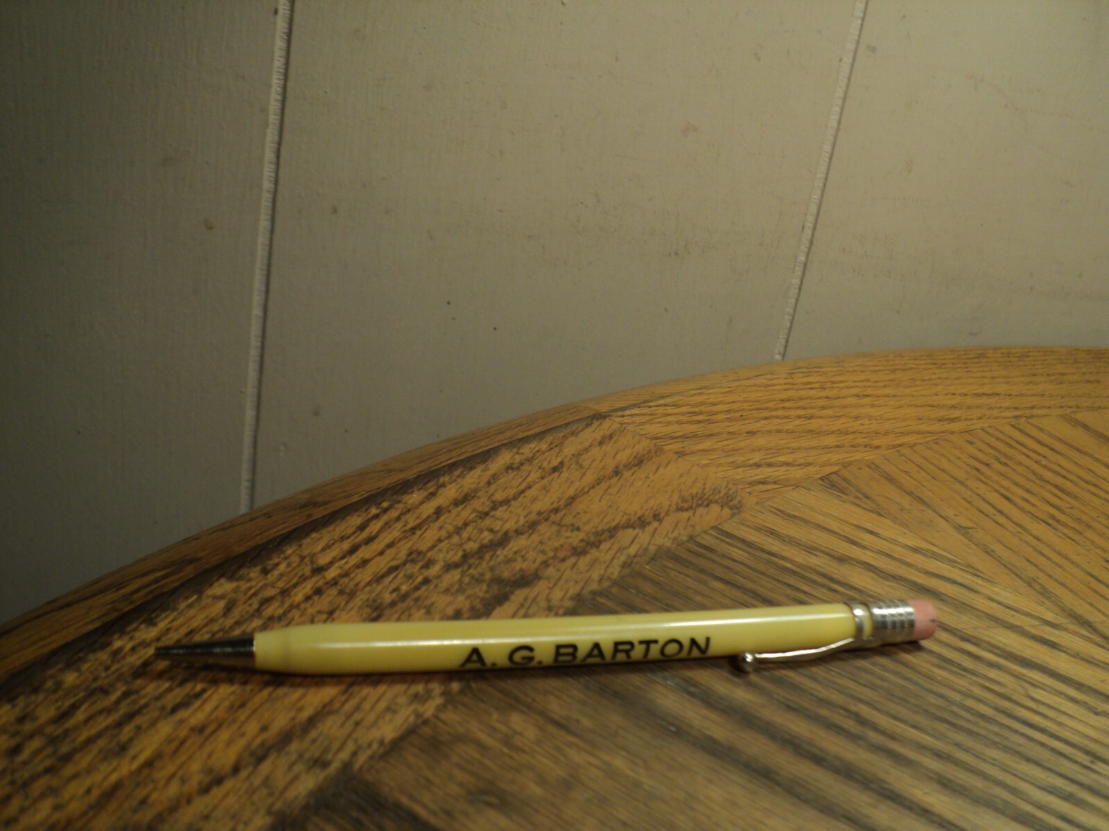 Vintage Mechanical Pencil A G Barton Waukon Iowa 5-1/2″ Long Unbranded