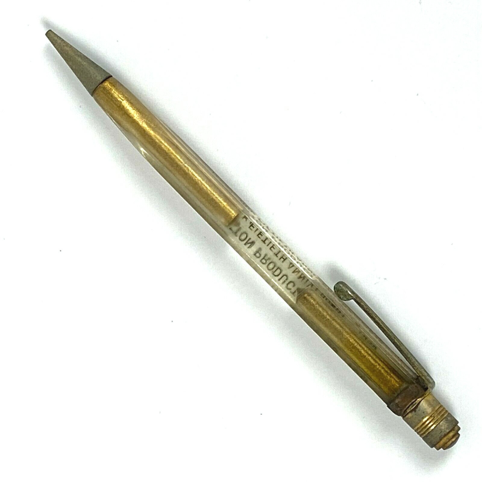 Jaffee Cotton Lucite Mechanical Pencil HA-WI-AN Square Advertising 1949 Vintage