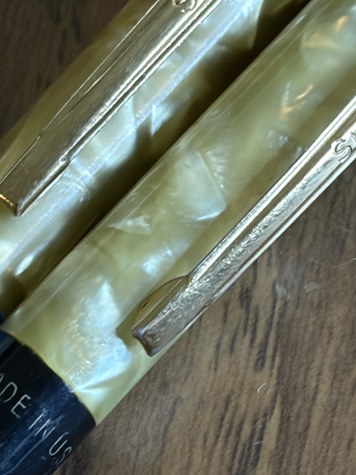 Vintage Pair Mechanical Pencil Sheaffer’s Black / Blue MOP