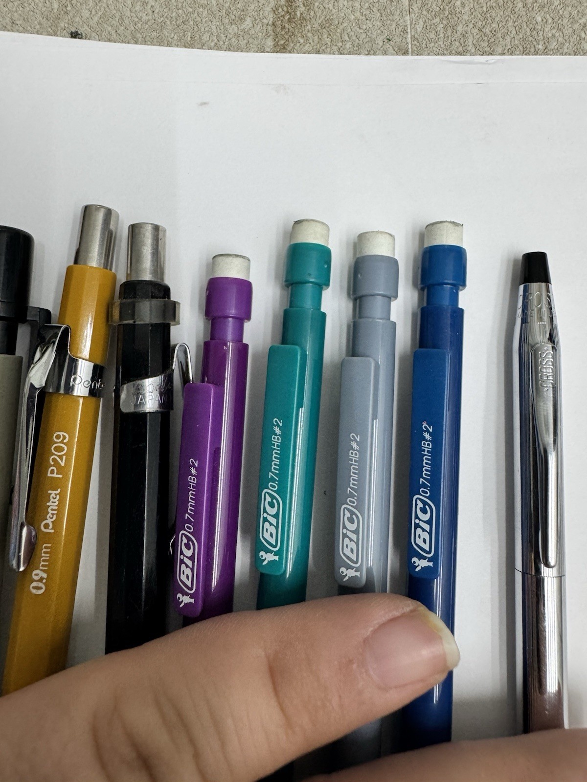 vintage pen pencil lot cross bic pentel others