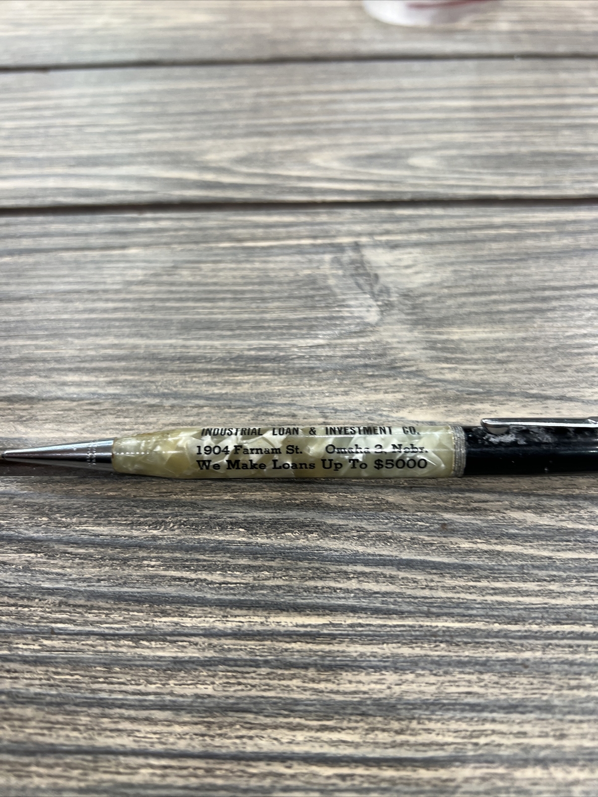 Vtg Mechanical Pencil Lyncraft Industrial Loan Investment Omaha NB Advertisement