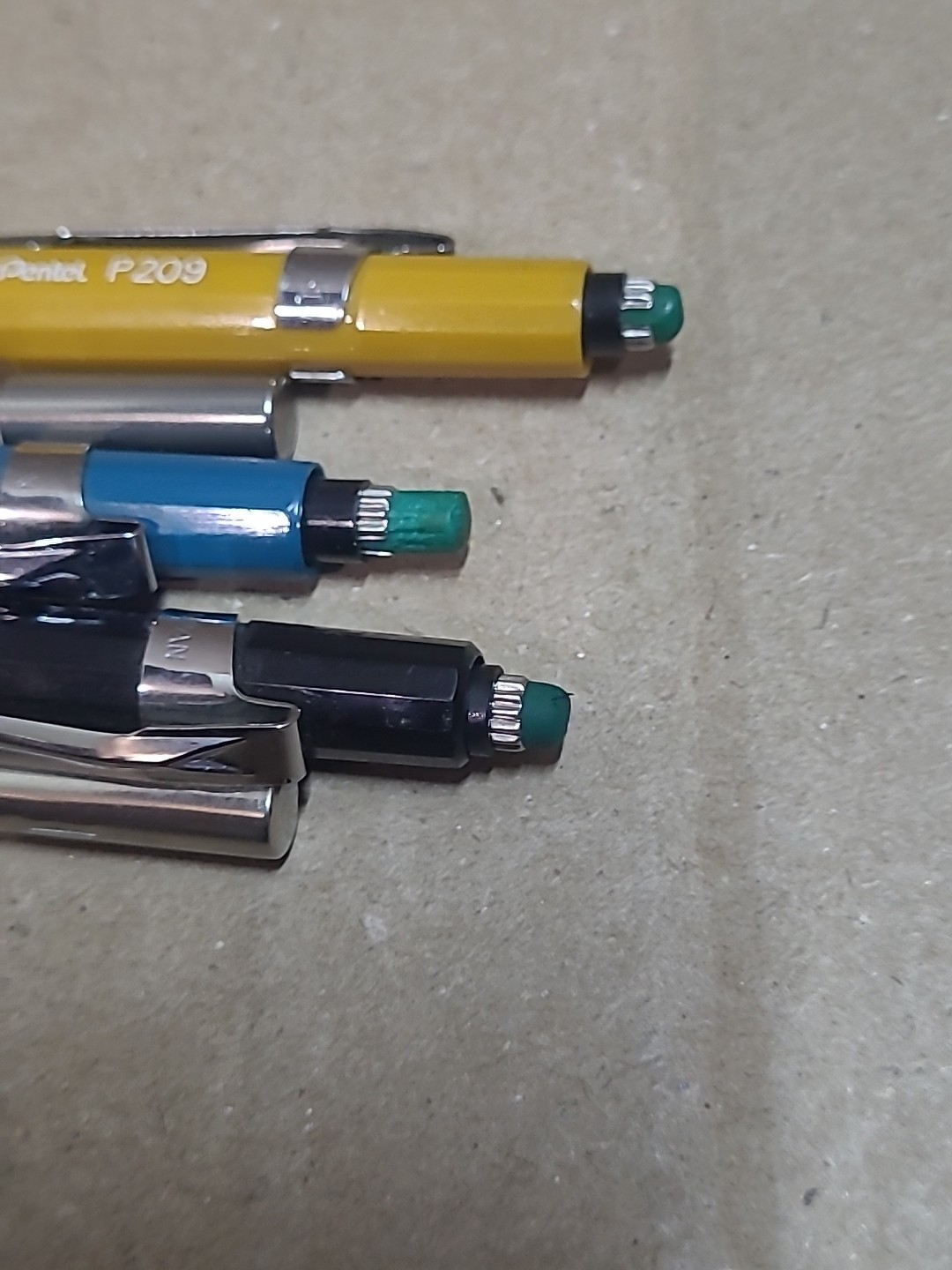 pentel mechanical pencil lot 0.5mm P205 0.7mm P207 0.9mm P209 Vintage