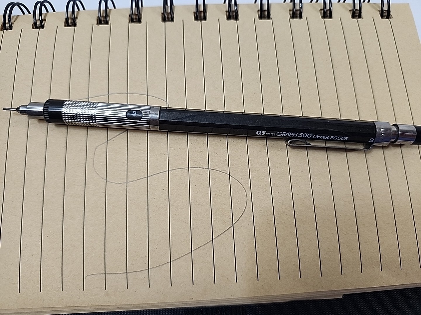 Pentel Graph Gear 500 Mechanical Drafting Pencil 0.5mm Black Barrel PG505