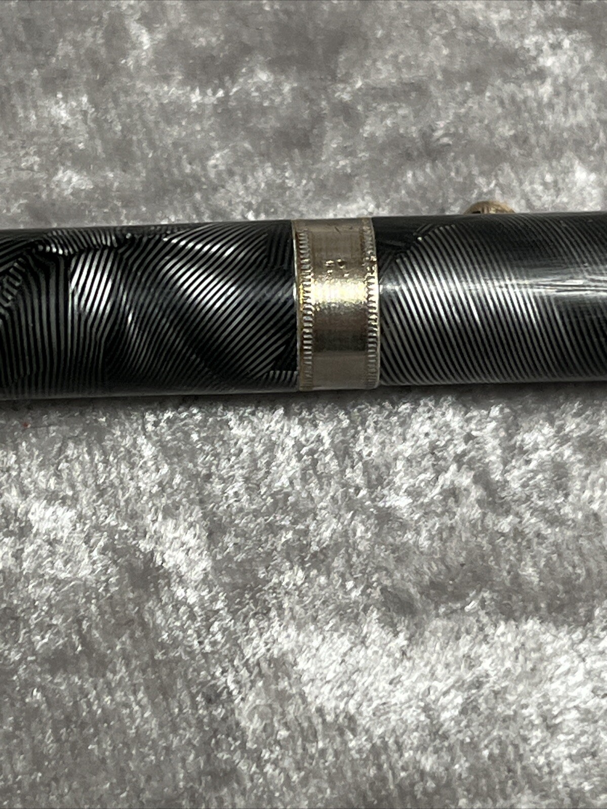 Vintage Majestic Mechanical Pencil with Silver & Black Marble Pattern