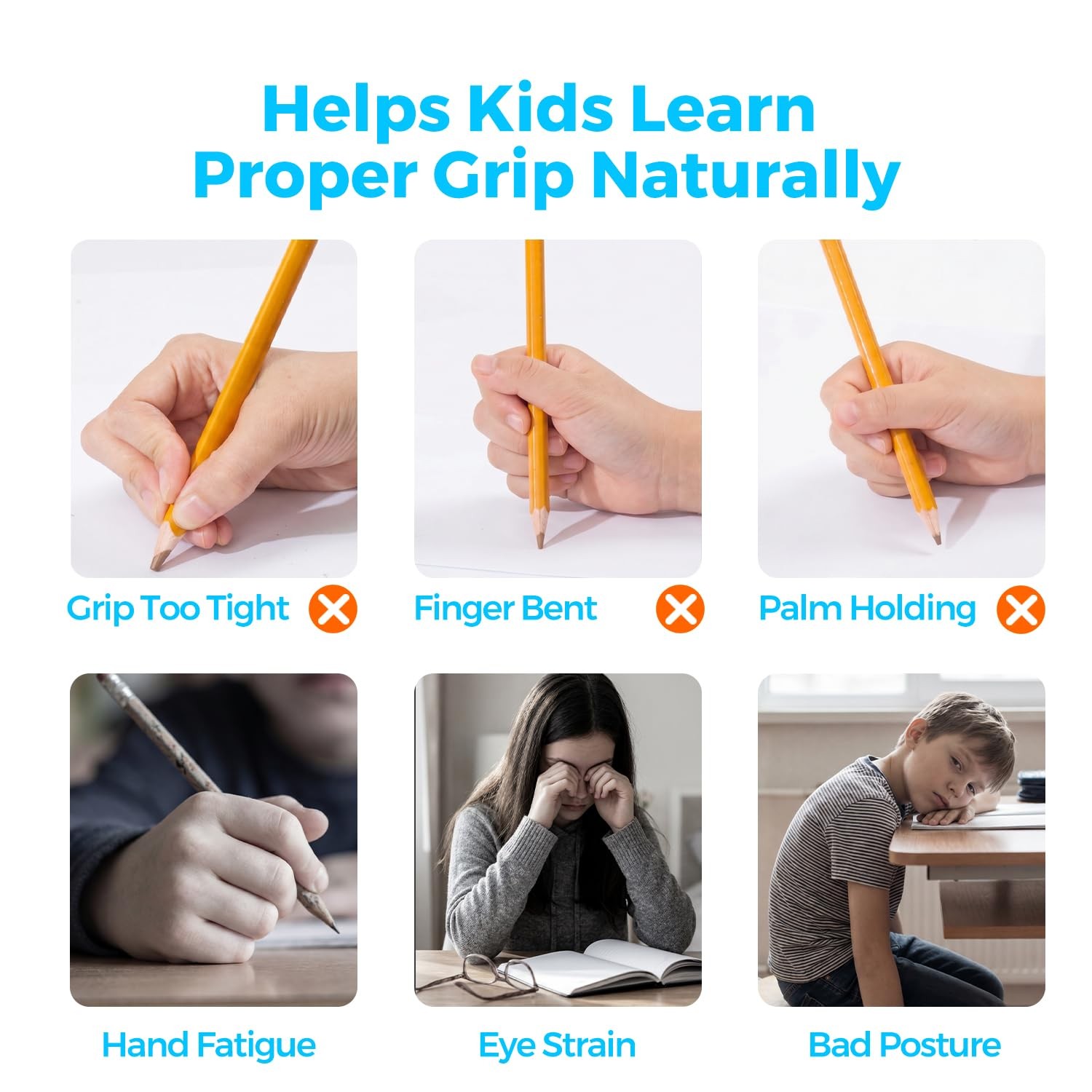 Sun Grips Mechanical Pencil Set Ergonomic Kids 2mm Lead Refills Erasers