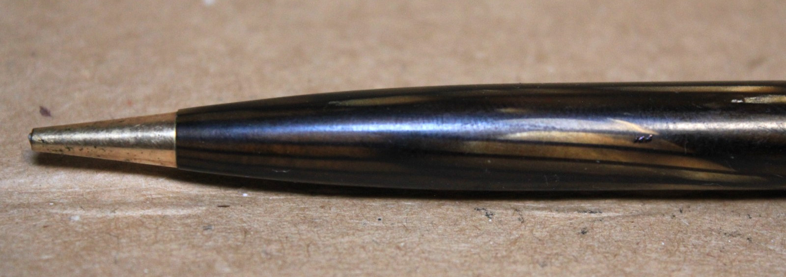 Sheaffer Balance Brown Striated & Gold trim 0.9mm Pencil MADE IN USA