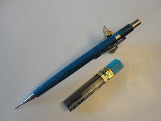 Vintage Pentel P207 Blue Mechanical Pencil w/ Tube of 0.7mm Lead