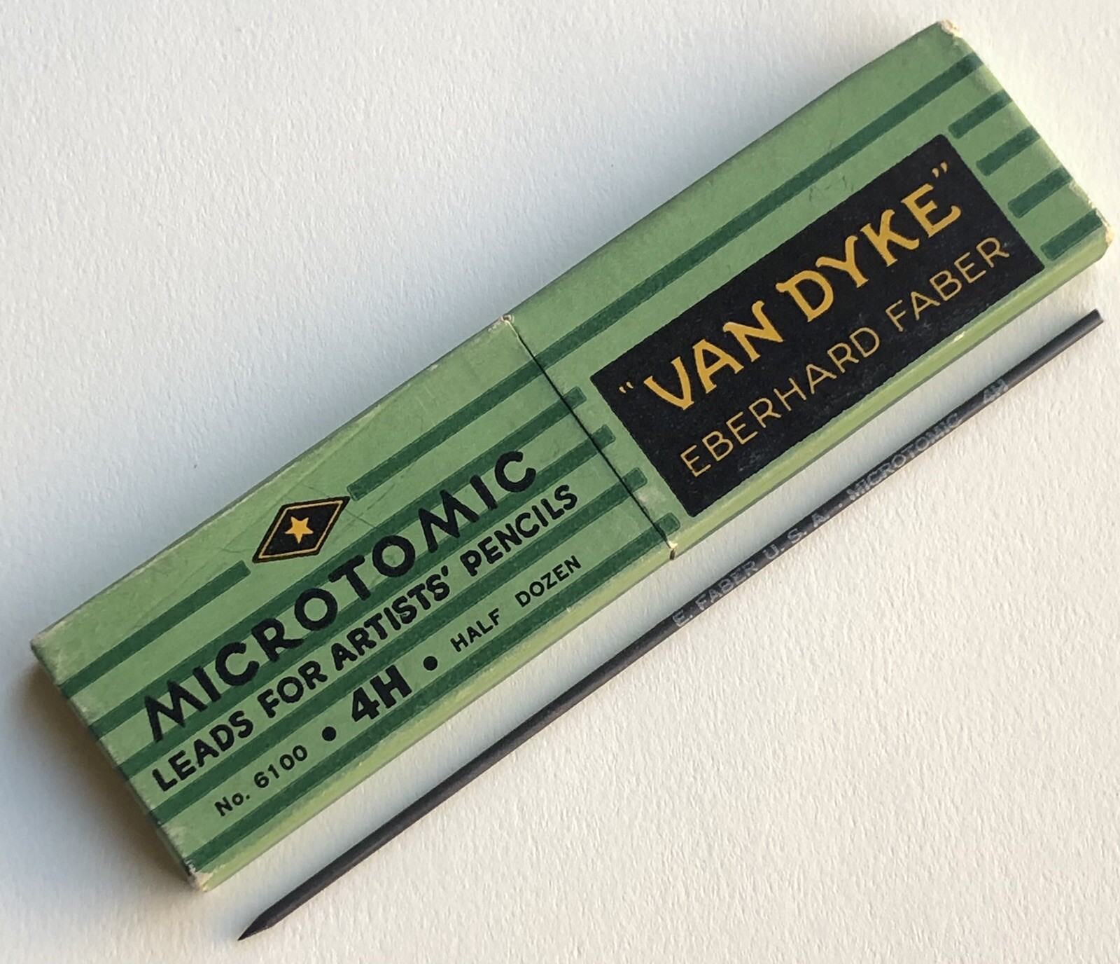 Vintage Eberhard Faber Van Dyke Microtomic 4H 2mm Mechanical Artist Pencil Lead