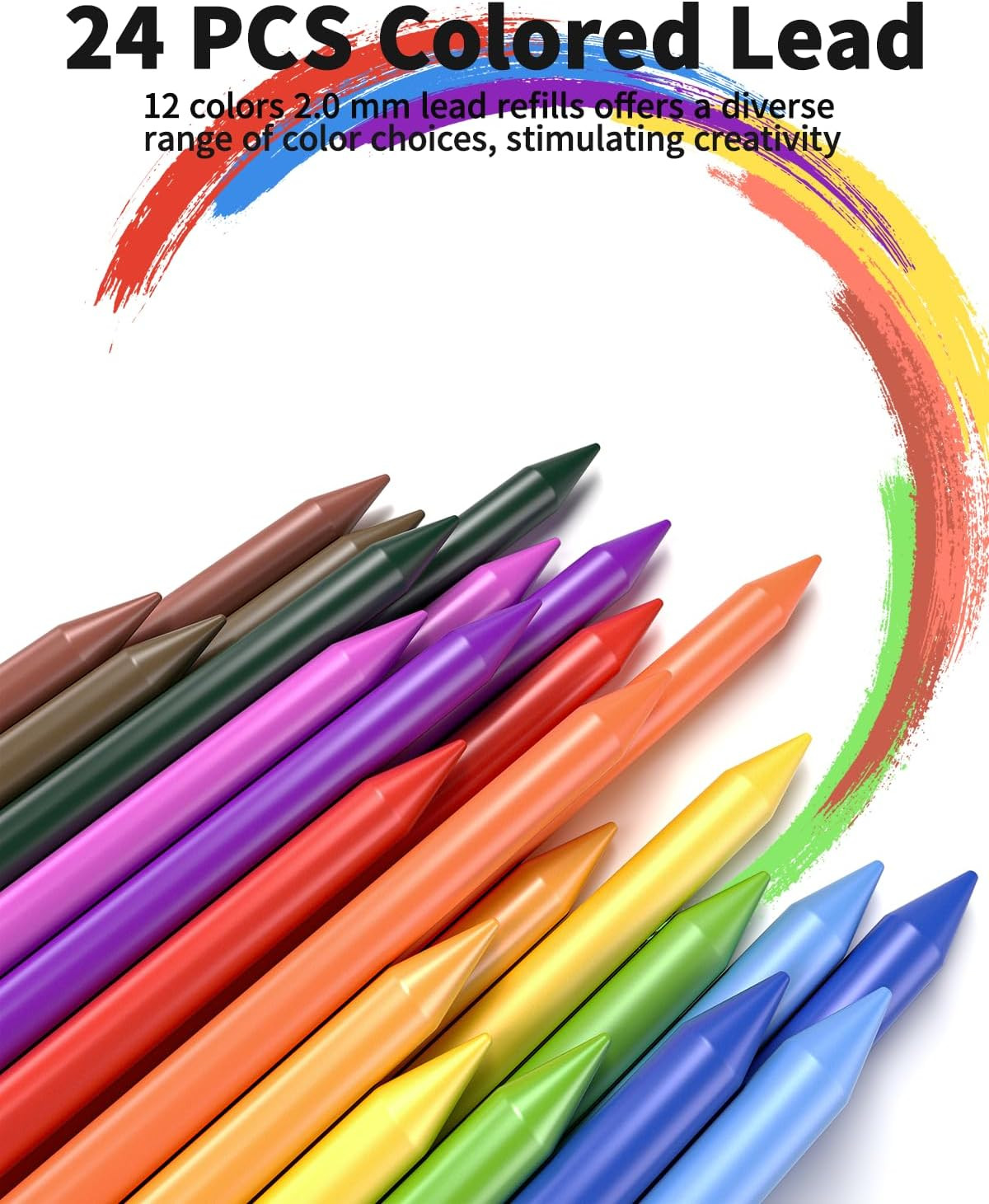 21PCS Metal Mechanical Pencil Set, Art Lead Pencil 0.3, 0.5, 0.7, 0.9, 2Mm Holde