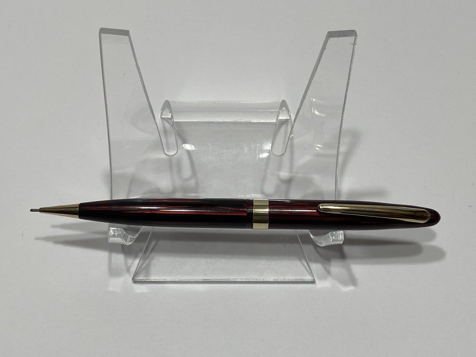 SHEAFFER BLACK AND RED STRIPES GOLD BAND MECHANICAL PENCIL FA 400