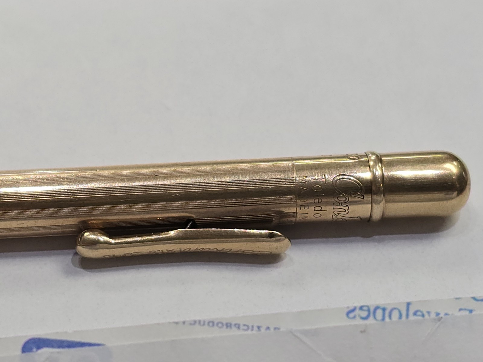 CONKLIN PAT 1920 Rolled Gold No 4RS Ring Top Mechanical Pencil TOLEDO Ohio
