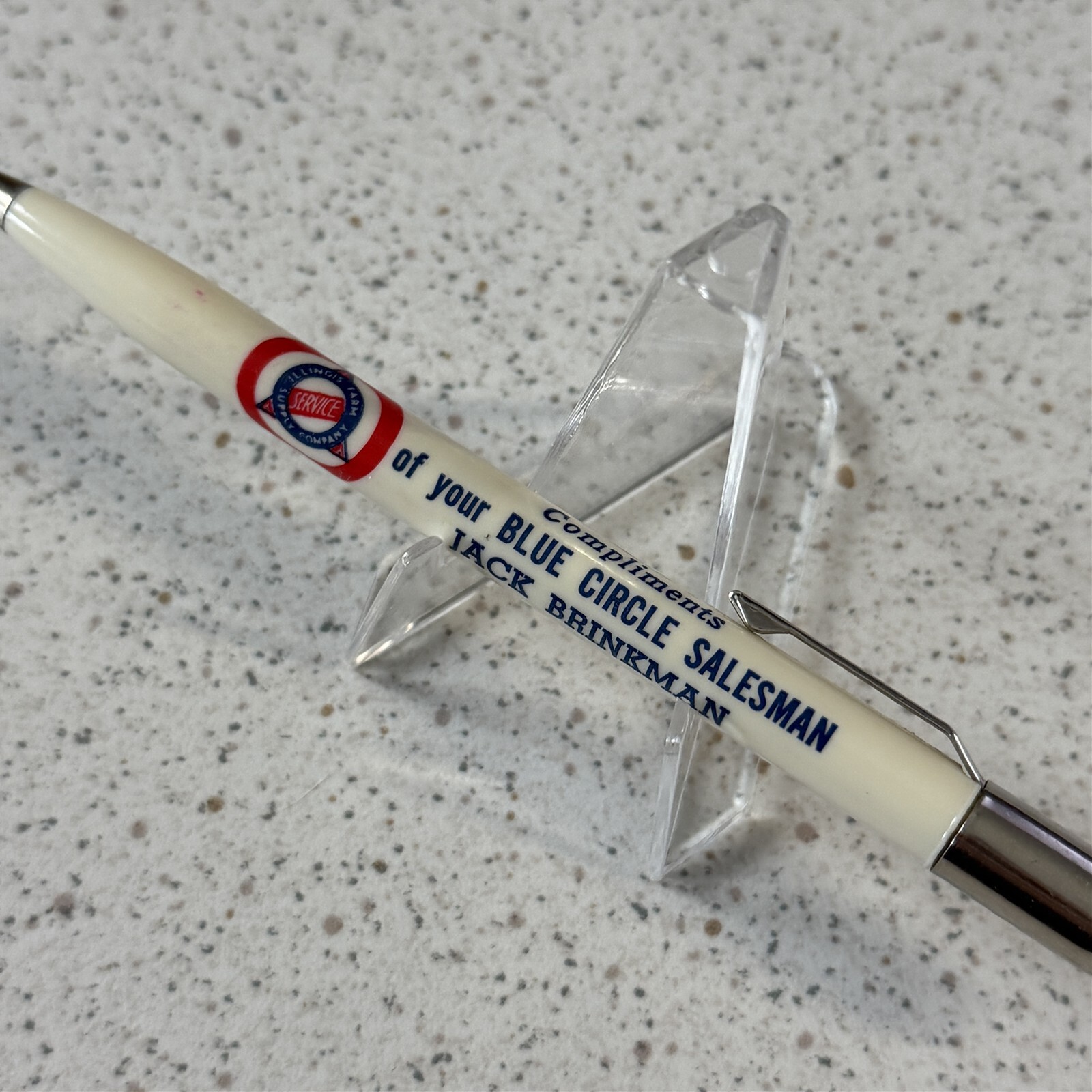 Blue Circle Salesman Brinkman Sample Vintage Scripto Mechanical Pencil #20342