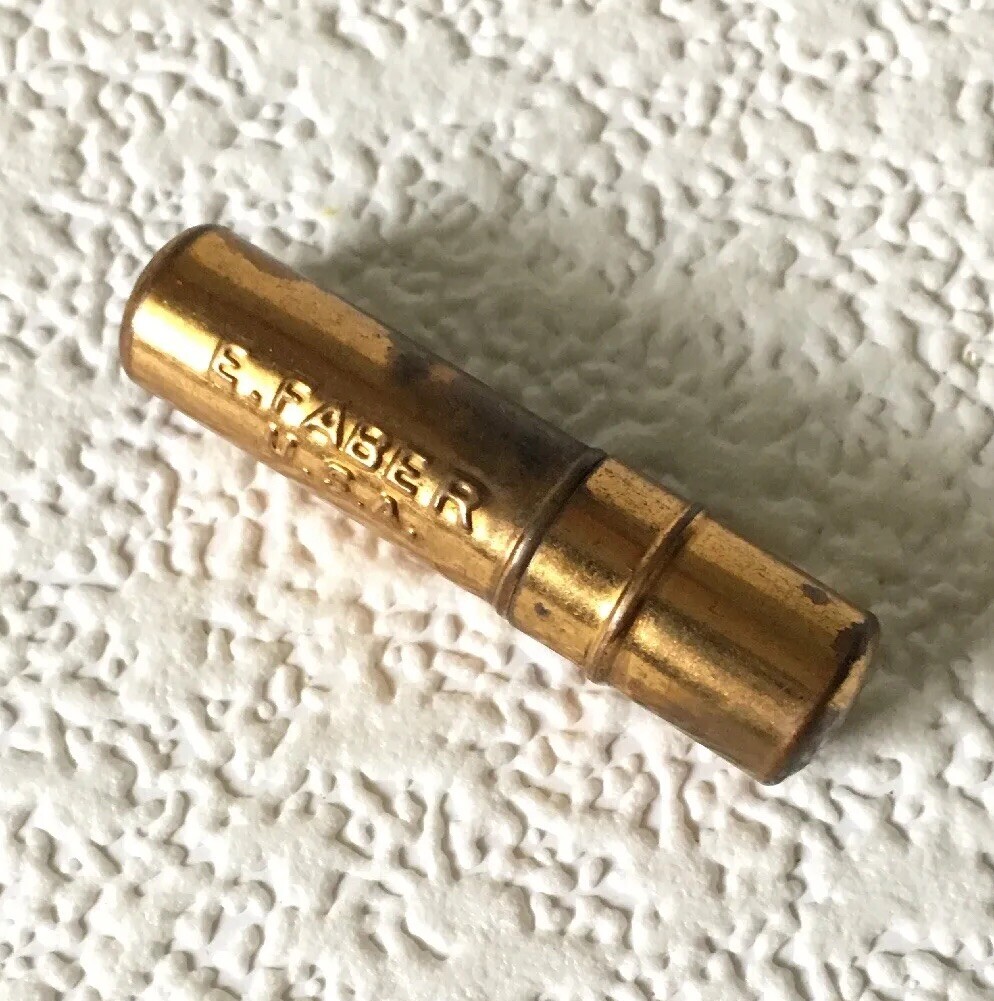 Vintage E. FABER Mechanical Pencil Lead Holder Brass USA Made Rare Capsule Only!