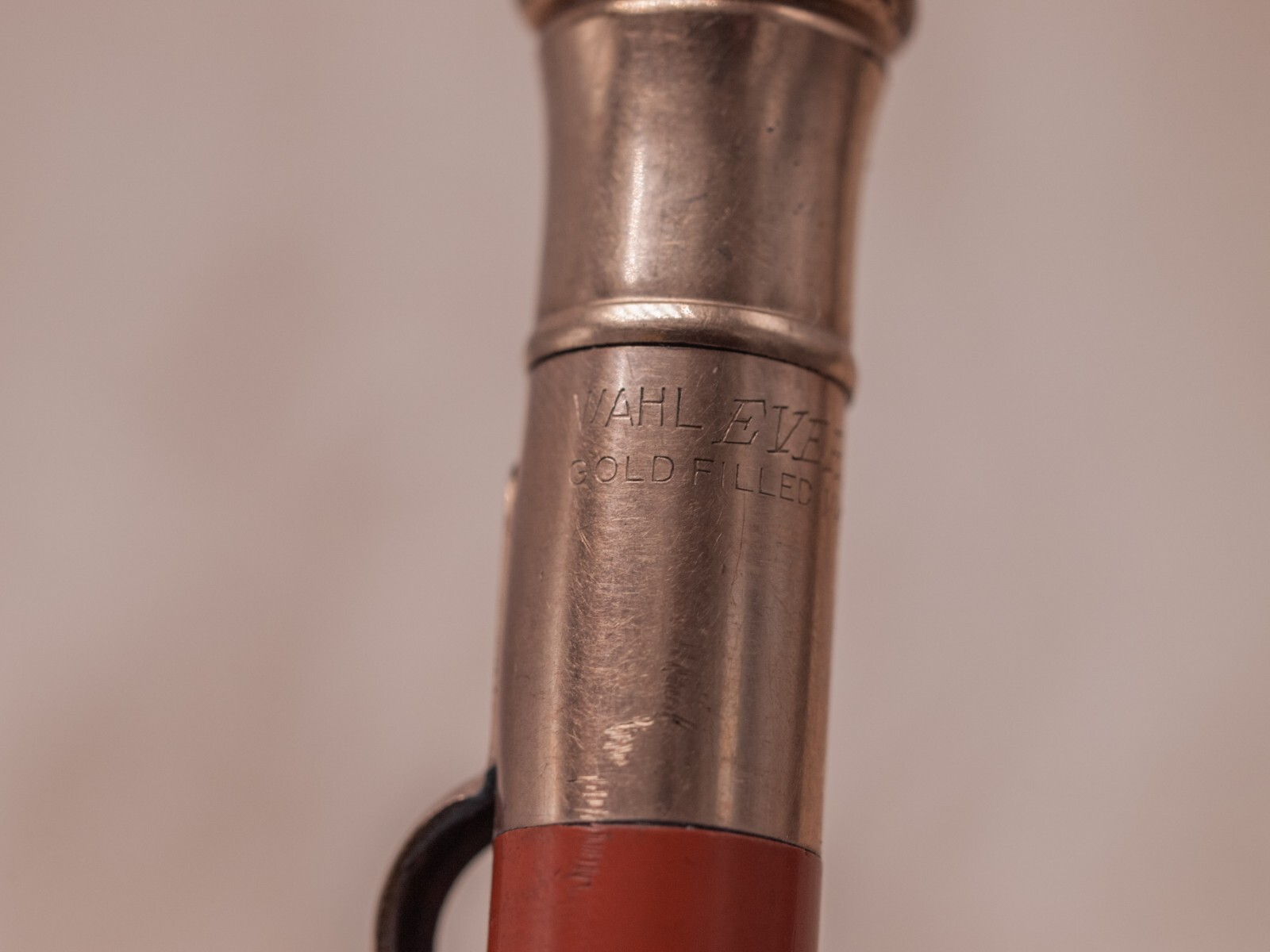 1920s – Wahl Eversharp Orange Mechanical Pencil GF Trim 5.25″ x 0.4″