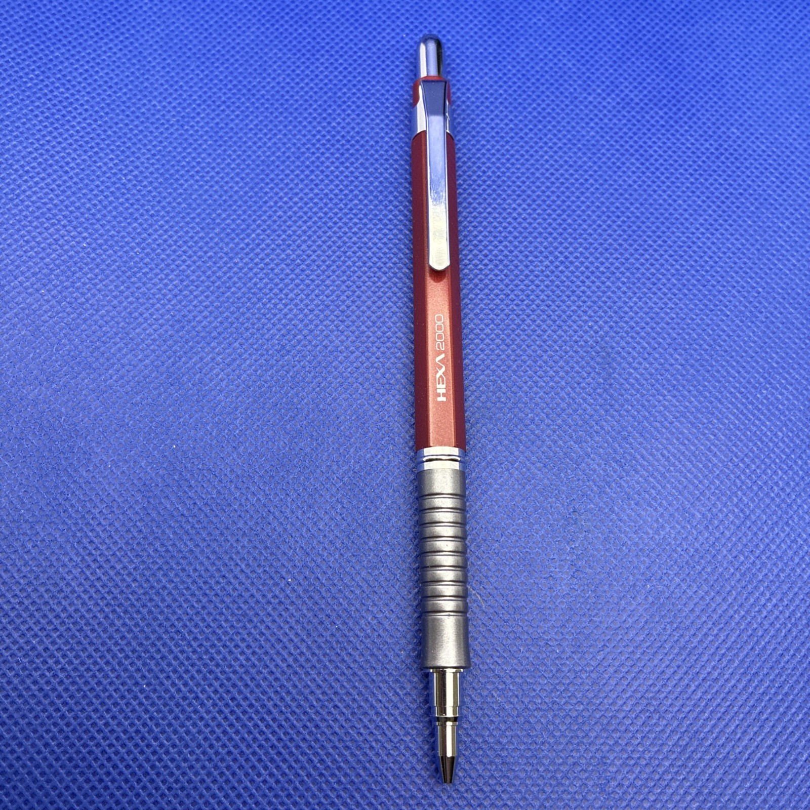 hexa 2000 mechanical pencil Red Silver Korea Micro Plastic