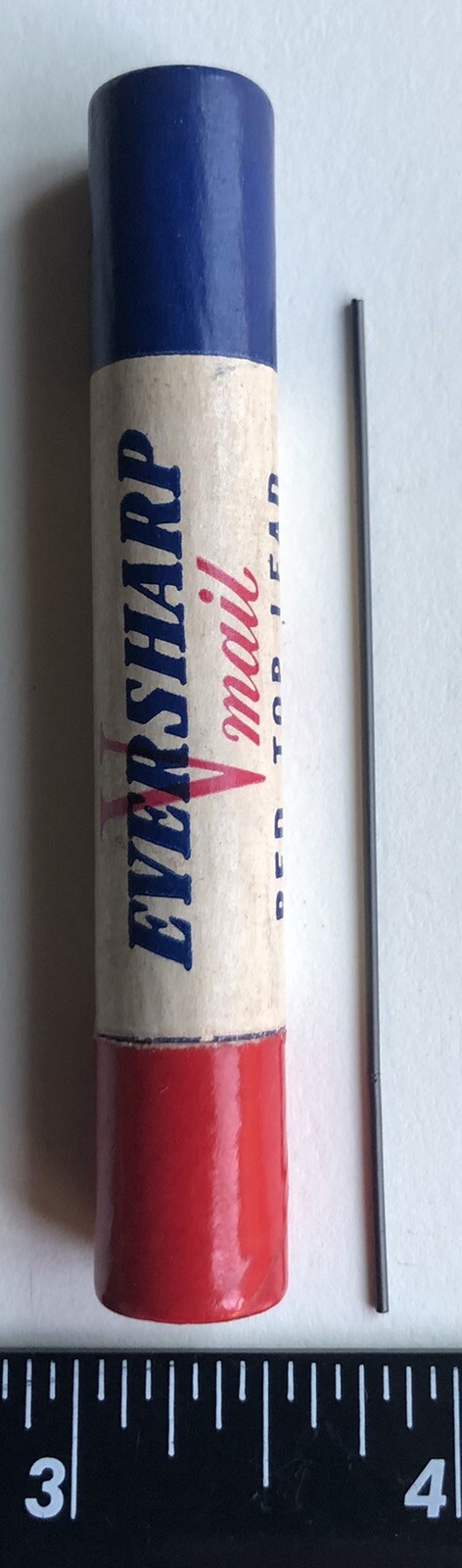 Vintage EVERSHARP VMAIL Mechanical Pencil Lead Soft Black .9mm NOS 36pk WWII USA