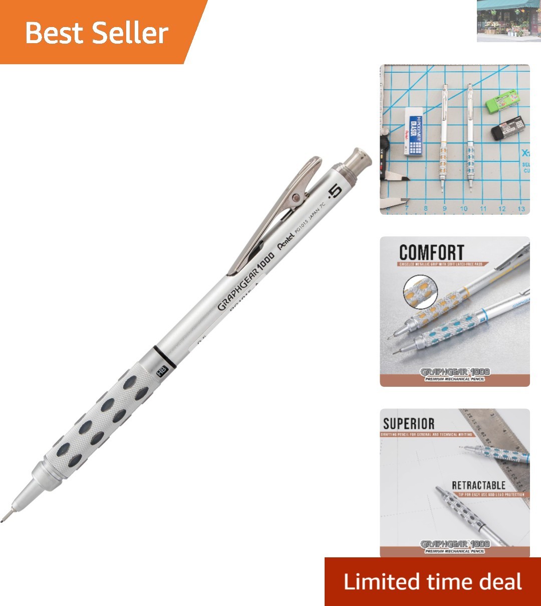 Precision Drafting Tool – GraphGear 1000 Mechanical Pencil, 0.5mm Black Barrel
