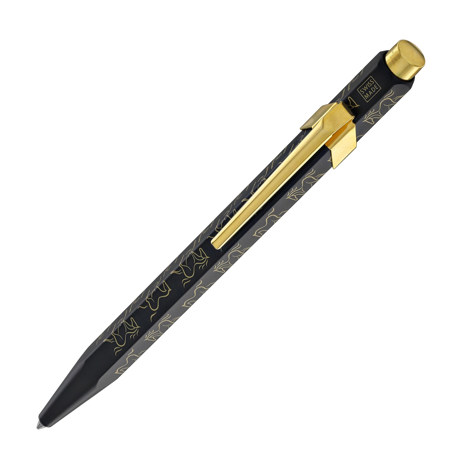 Caran d’Ache 849 Metal Ballpoint Pen in Horse Black – NEW in Box