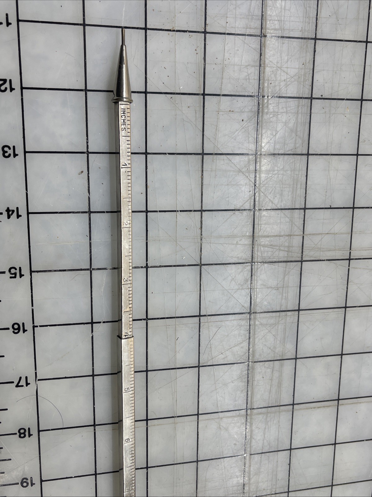Vintage Telescoping 12″ Nickel Ruler Pencil Seattle Plumbing Co W Eraser Cap