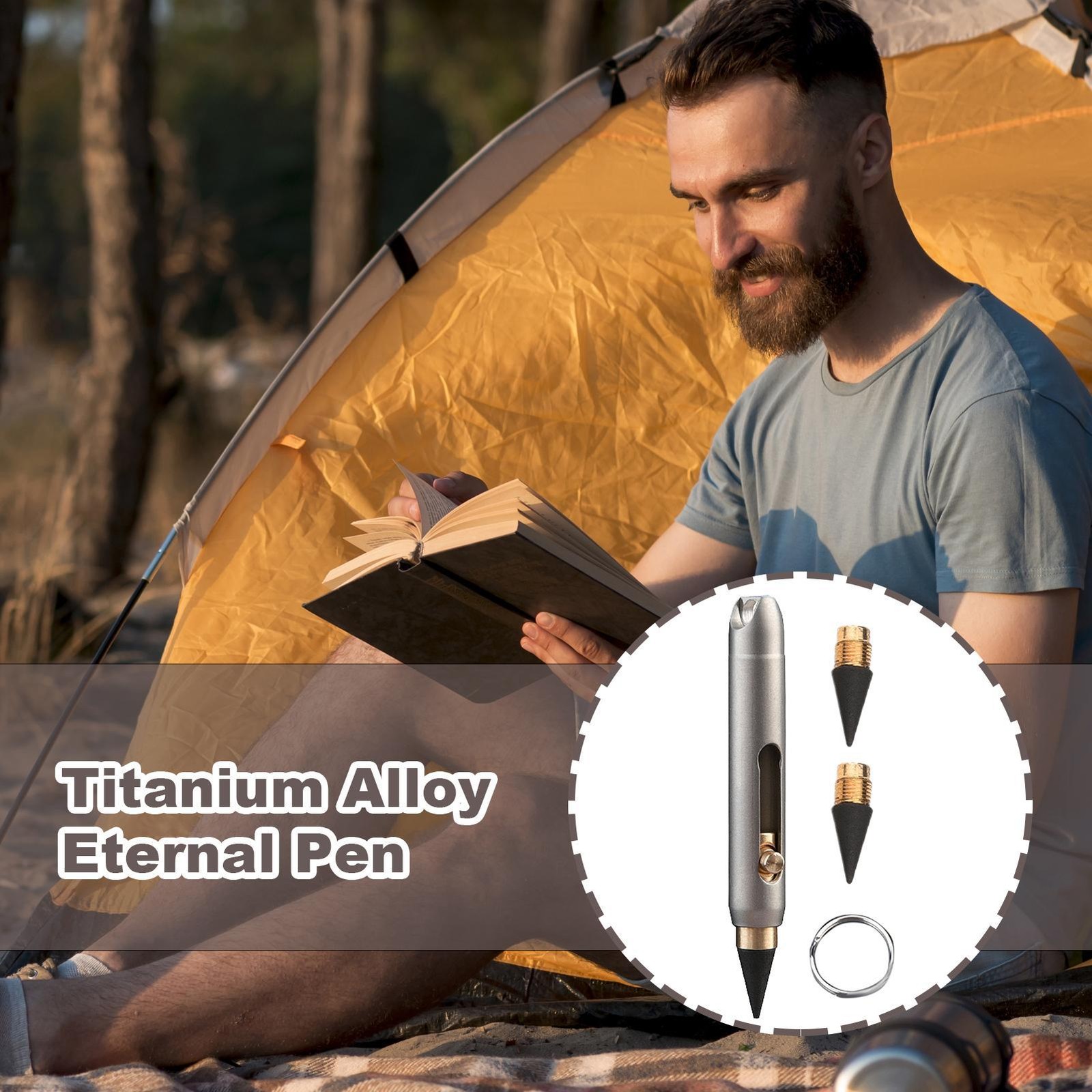 Eternal Pencil Mini Titanium Alloy Everlasting Pencil Portable Outdoor Tool