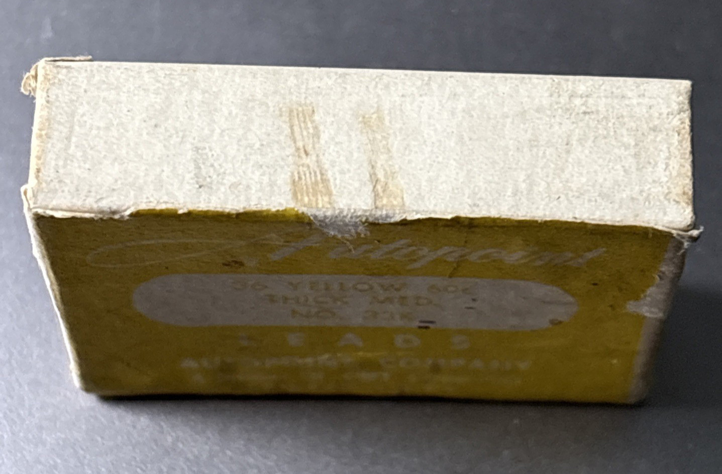 Vtg Box of Autopoint 36 No 33K Thick Med Yellow Leads Nr. 9054 A W Farber